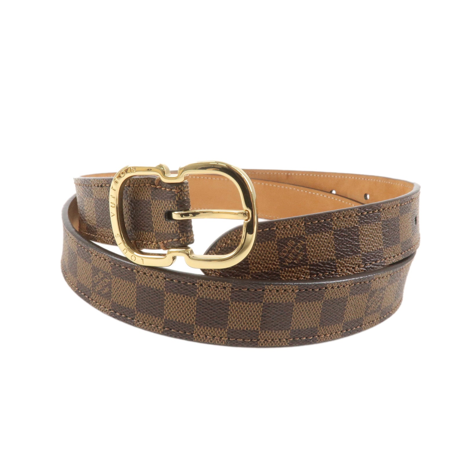 Louis-Vuitton-Damier-Ebene-Saint-Tulle-Mini-Belt-85/34-M9744