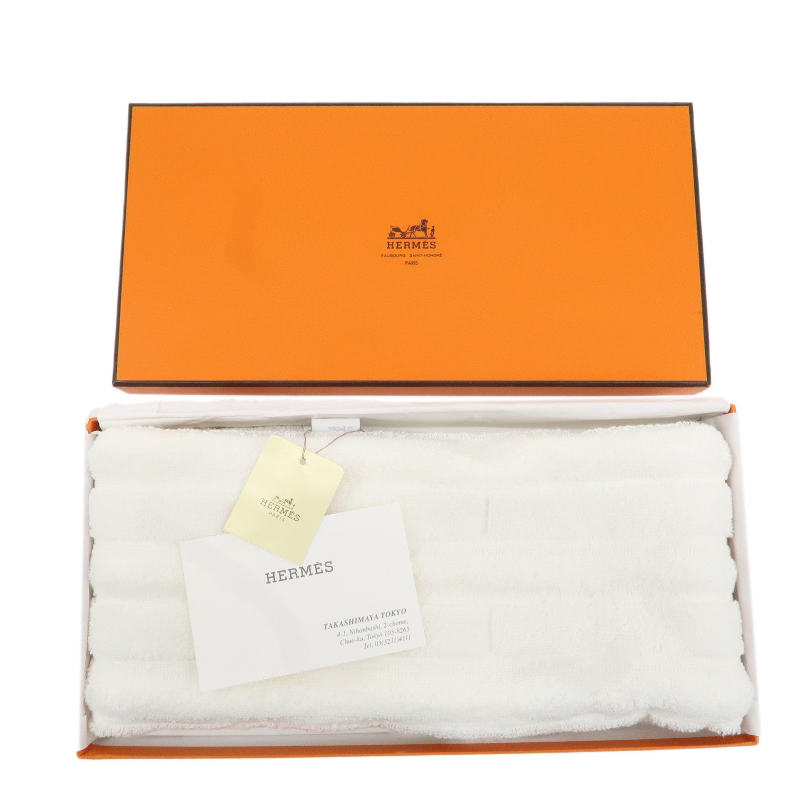 HERMES-Cotton-100%-Face-Towel-White