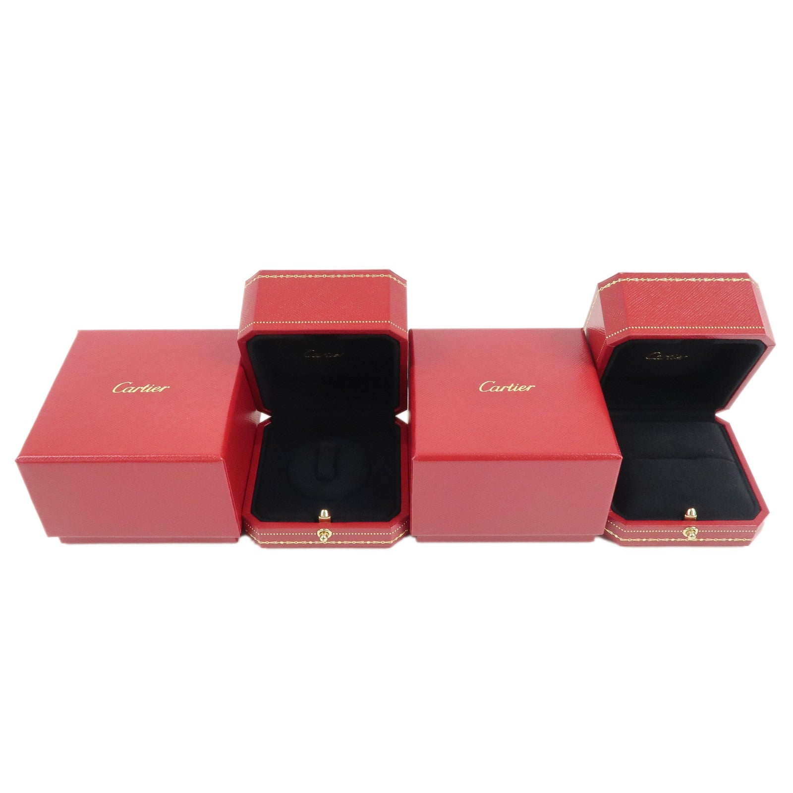 Cartier-Set-of-2-Ring-Box-Display-Box-Jewelry-Box-For-Ring-Red