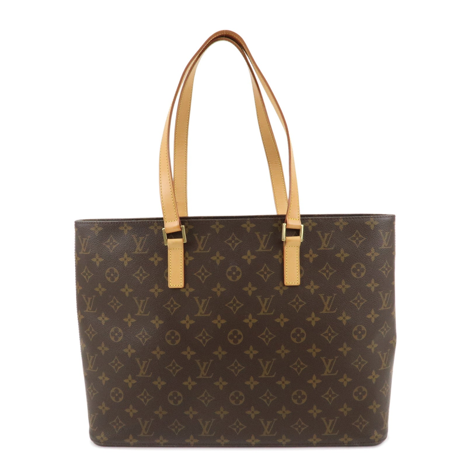 Louis-Vuitton-Monogram-Luco-Tote-Bag-Hand-Bag-Brown-M51155