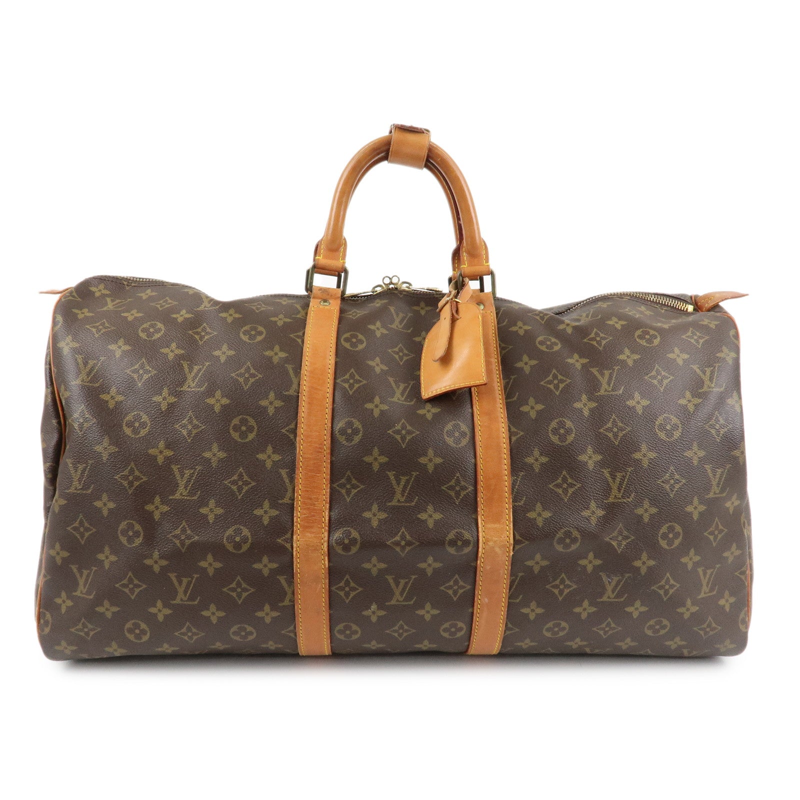 Louis-Vuitton-Monogram-Keep-All-55-Boston-Bag-Travel-Bag-M41424