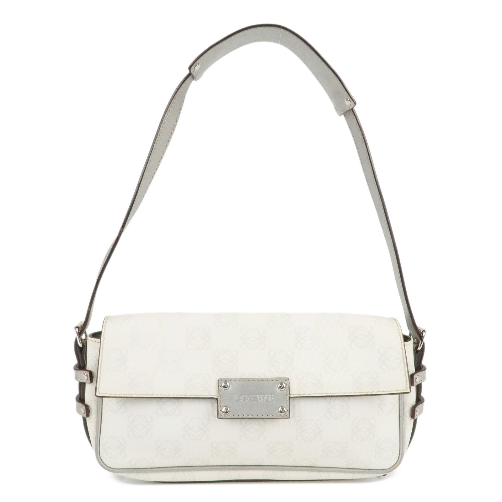 LOEWE-Anagram-Canvas-Leather-One-Shoulder-Bag-Ivory-290711