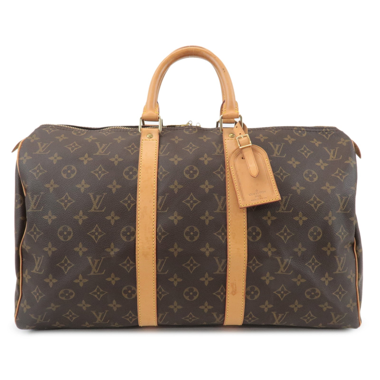 Louis-Vuitton-Monogram-Keep-All-45-Boston-Bag-Brown-M41428