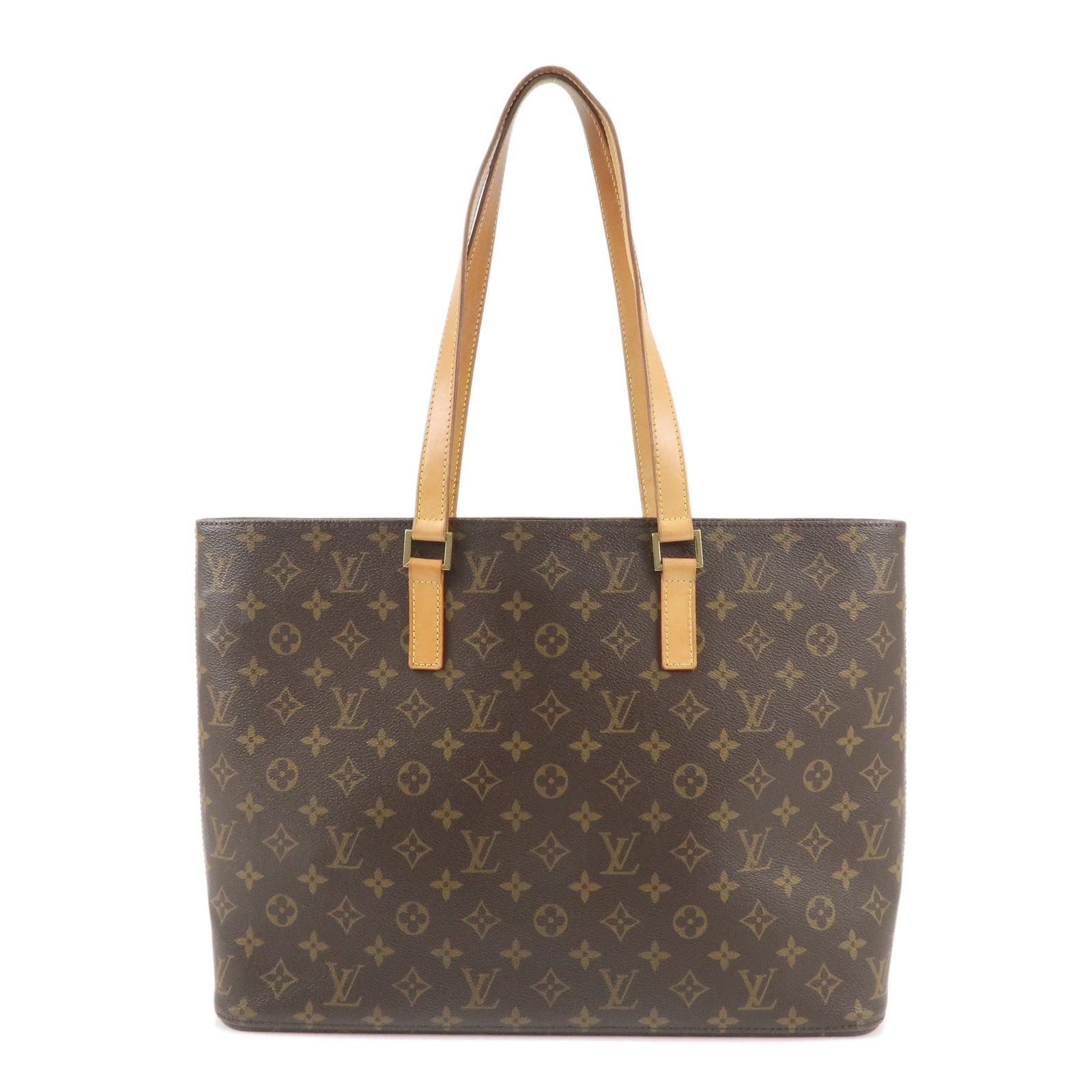 Louis-Vuitton-Monogram-Luco-Tote-Bag-Hand-Bag-Brown-M51155