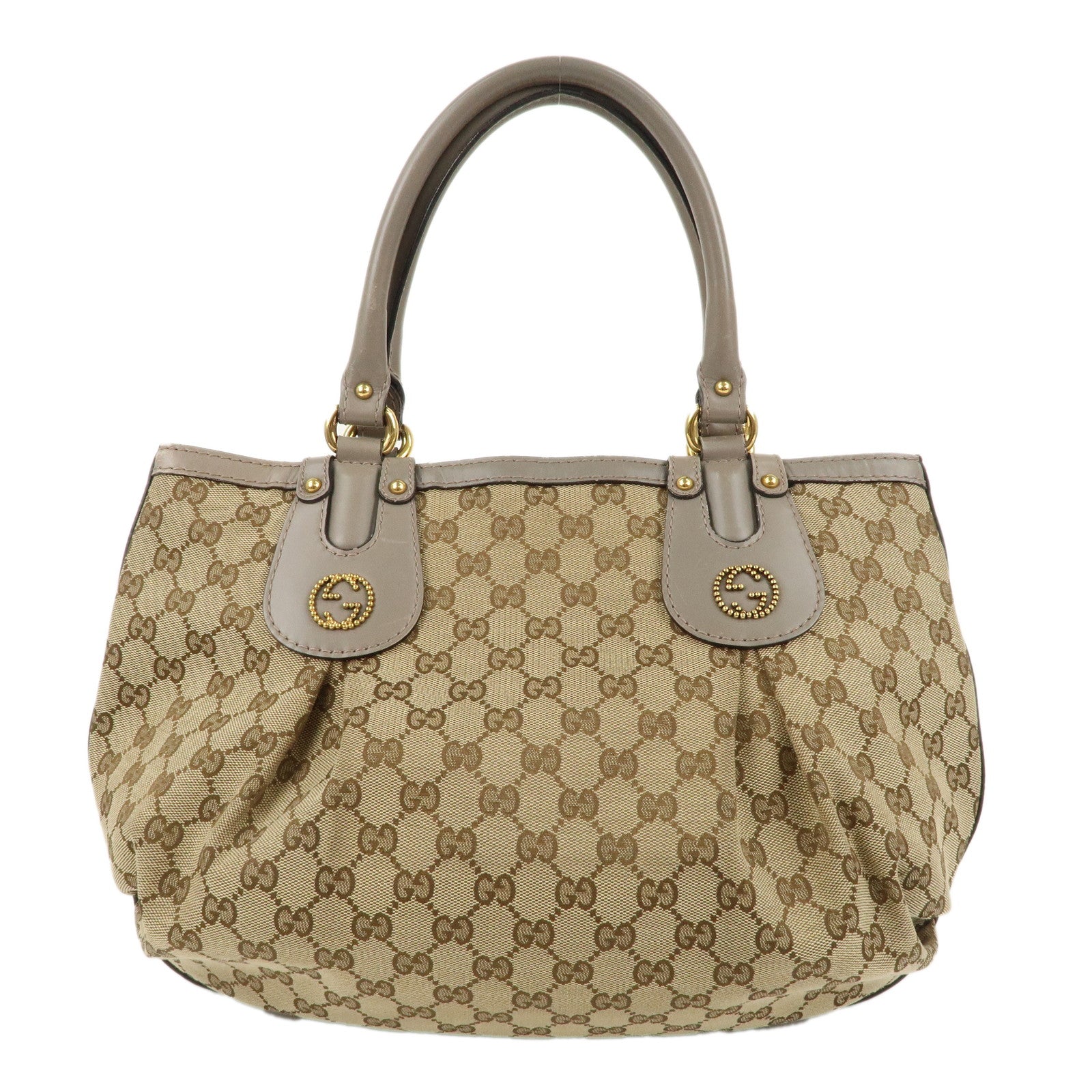 GUCCI-Scarlett-GG-Canvas-Leather-Tote-Bag-Beige-Grey-269953