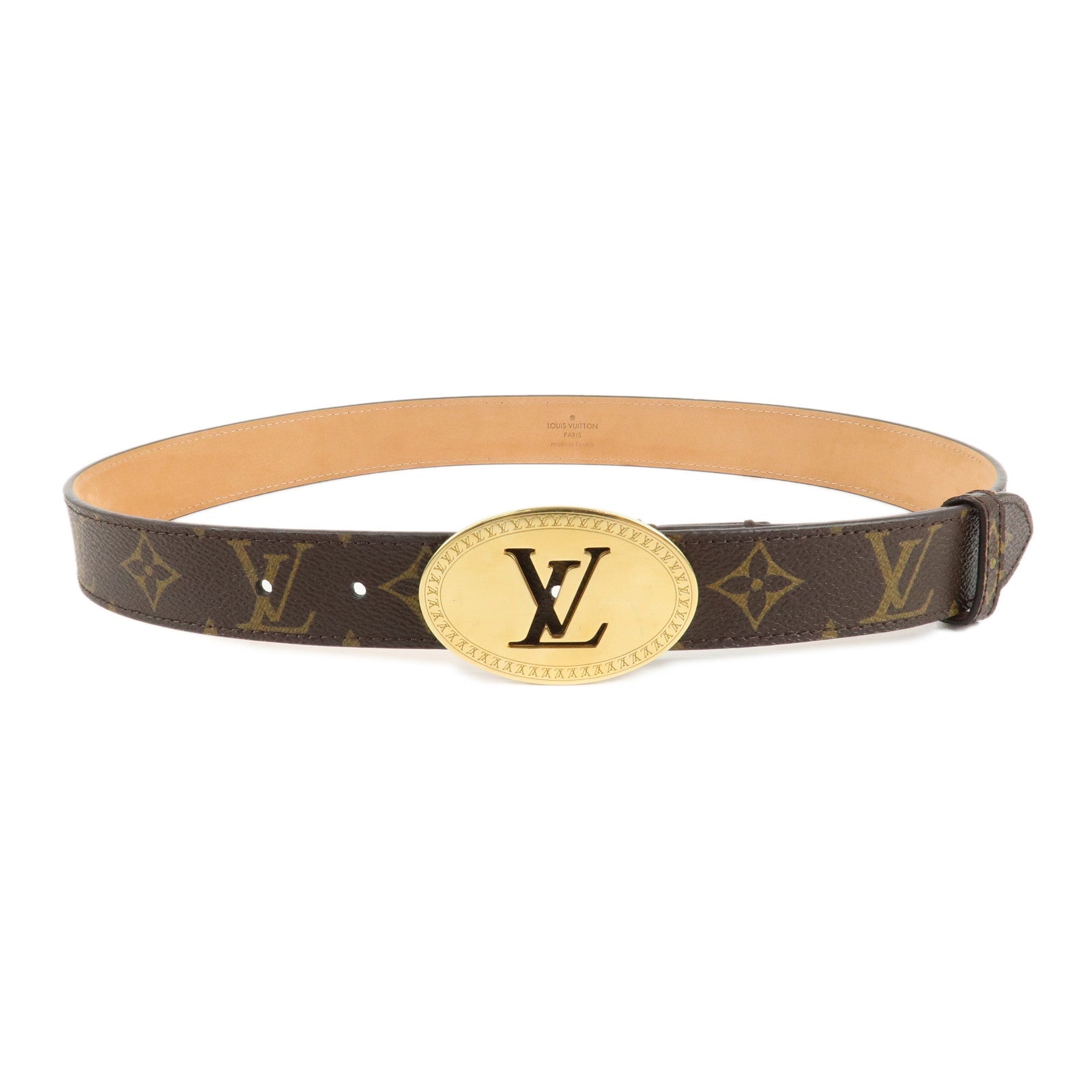 Louis-Vuitton-Monogram-Saint-Tulle-Oval-Belt-80/32-M9842