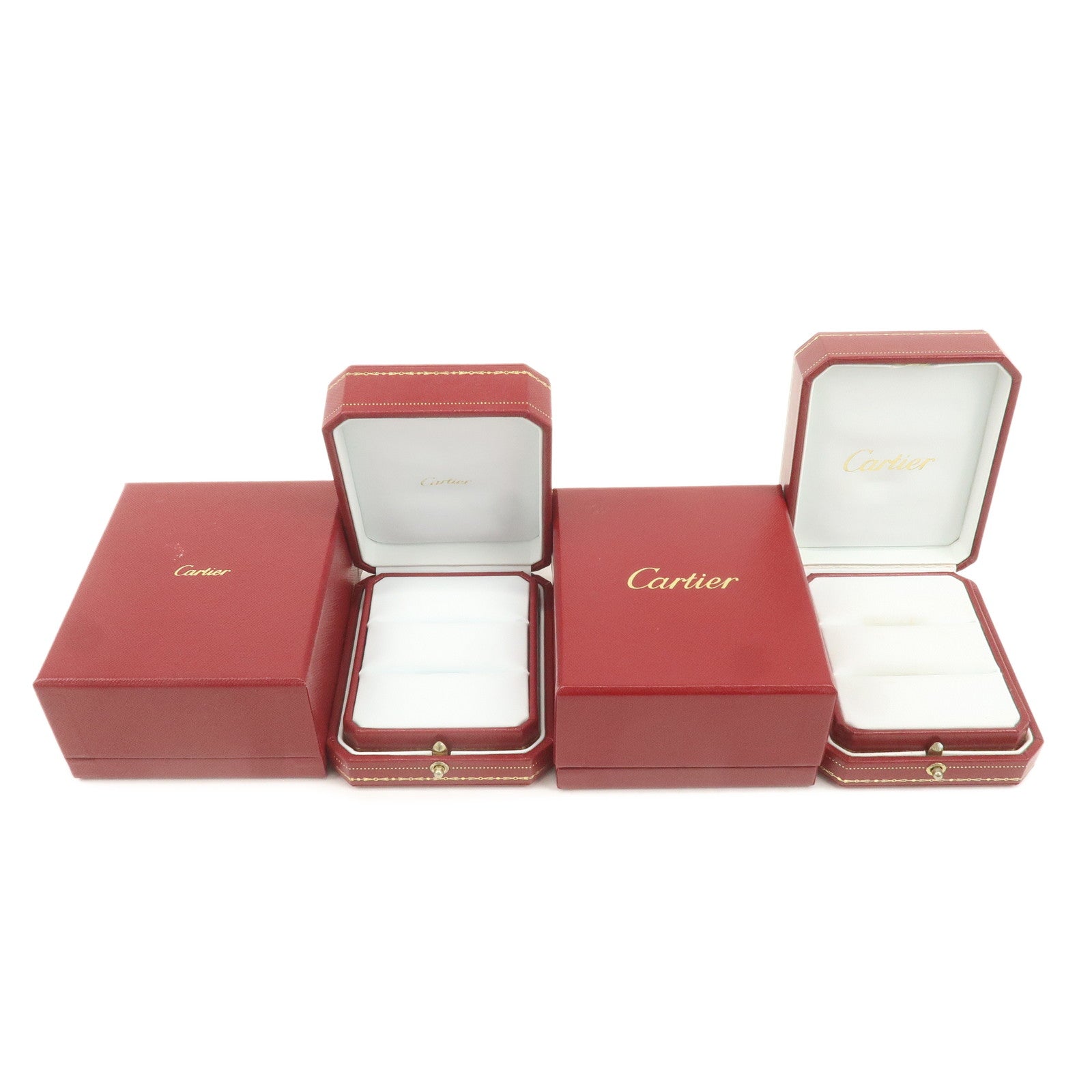 Cartier Set of 2 Pair Ring Box Display Box Jewelry Box For Ring