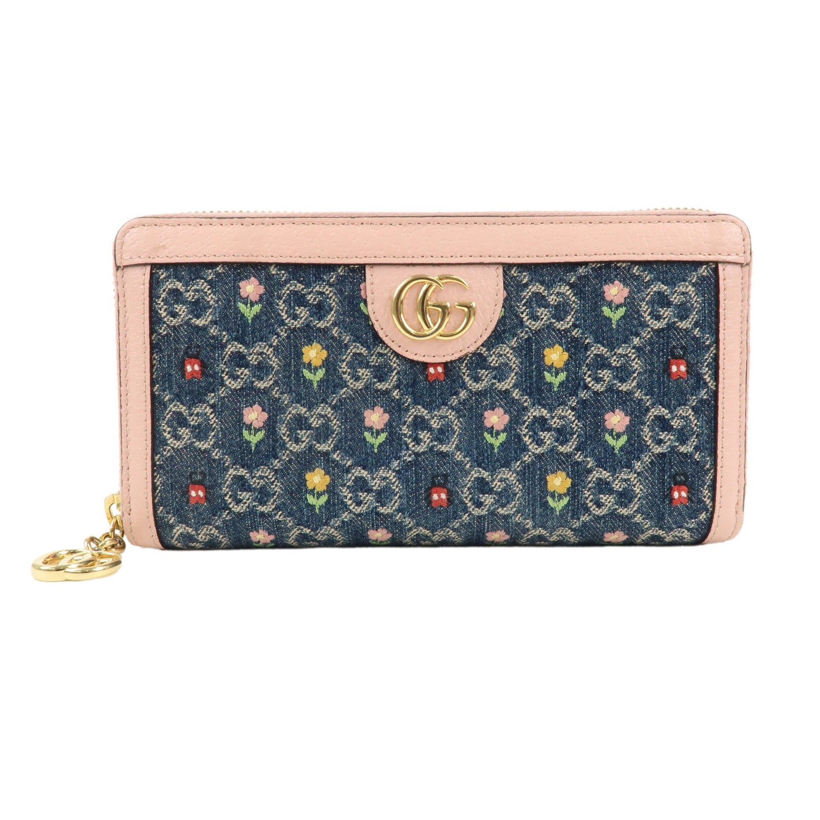 GUCCI-Ophidia-GG-Denim-Leather-Round-Zipper-Wallet-523154