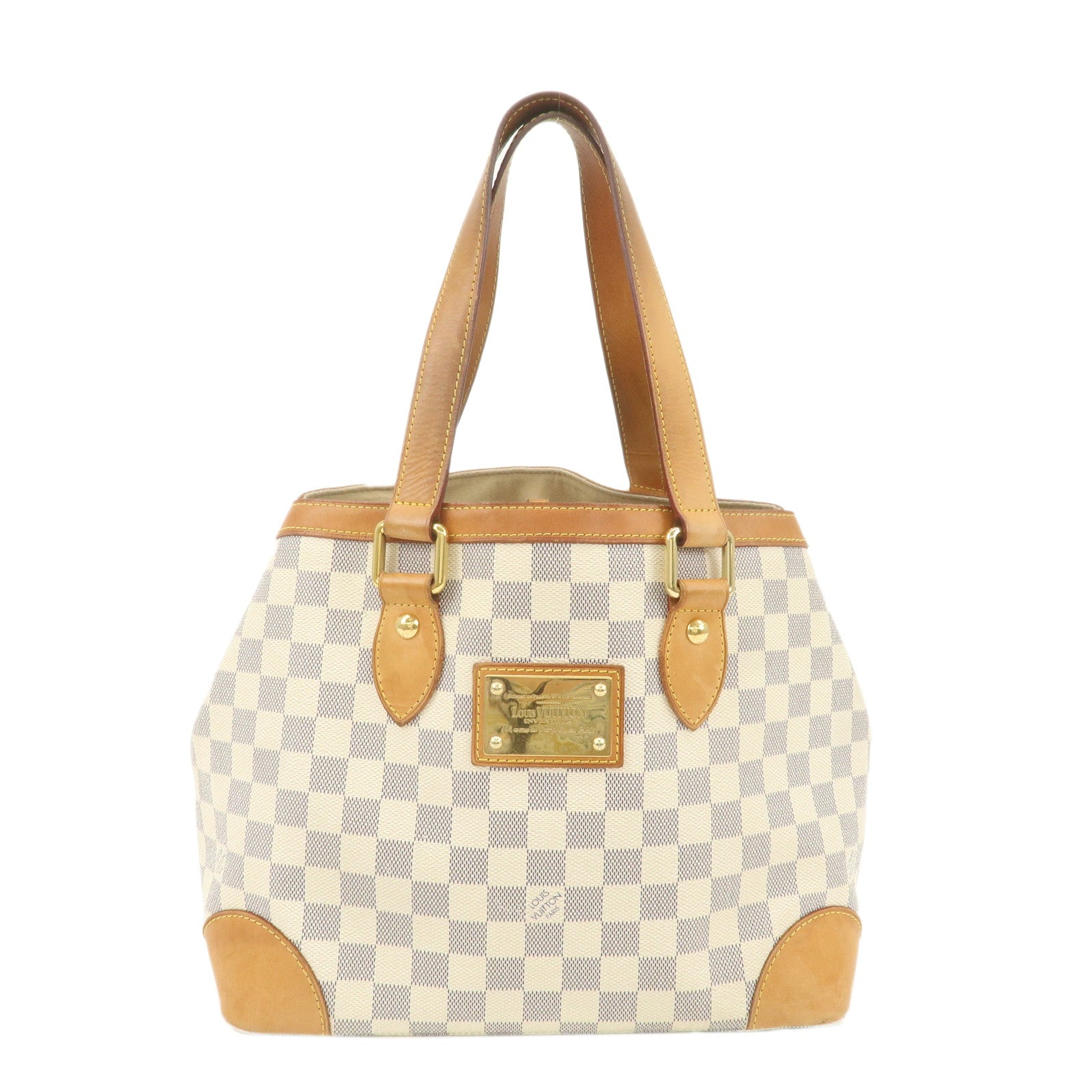 Louis Vuitton Damier Azur Hampstead PM Hand Bag Ivory N51207