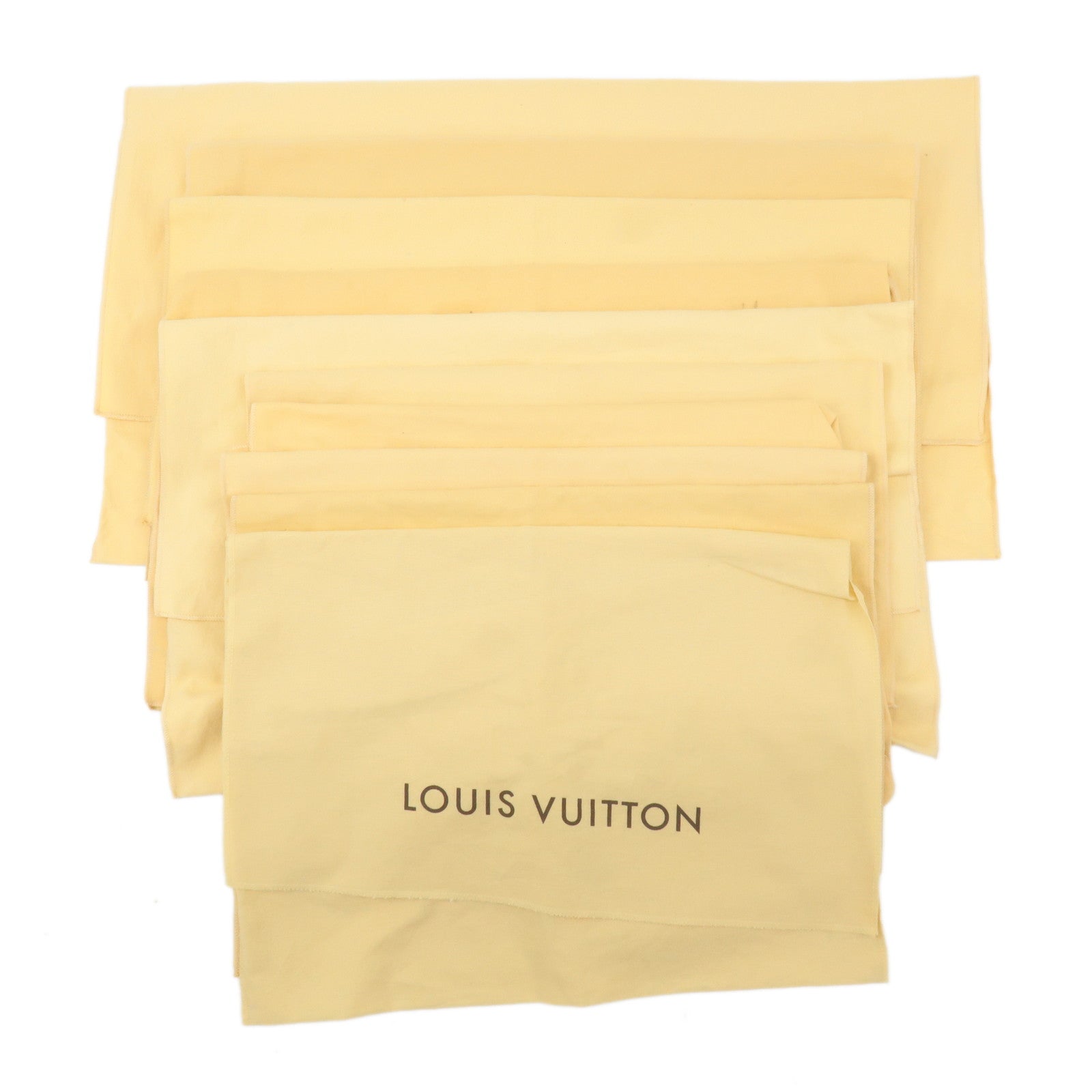 Louis Vuitton Set of 10 Dust Bag Storage Bag Flap Beige