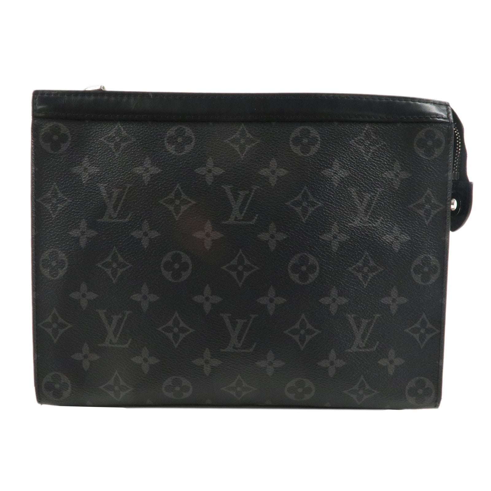 Louis Vuitton Eclipse Pochette Voyage MM Clutch Bag Noir M61692