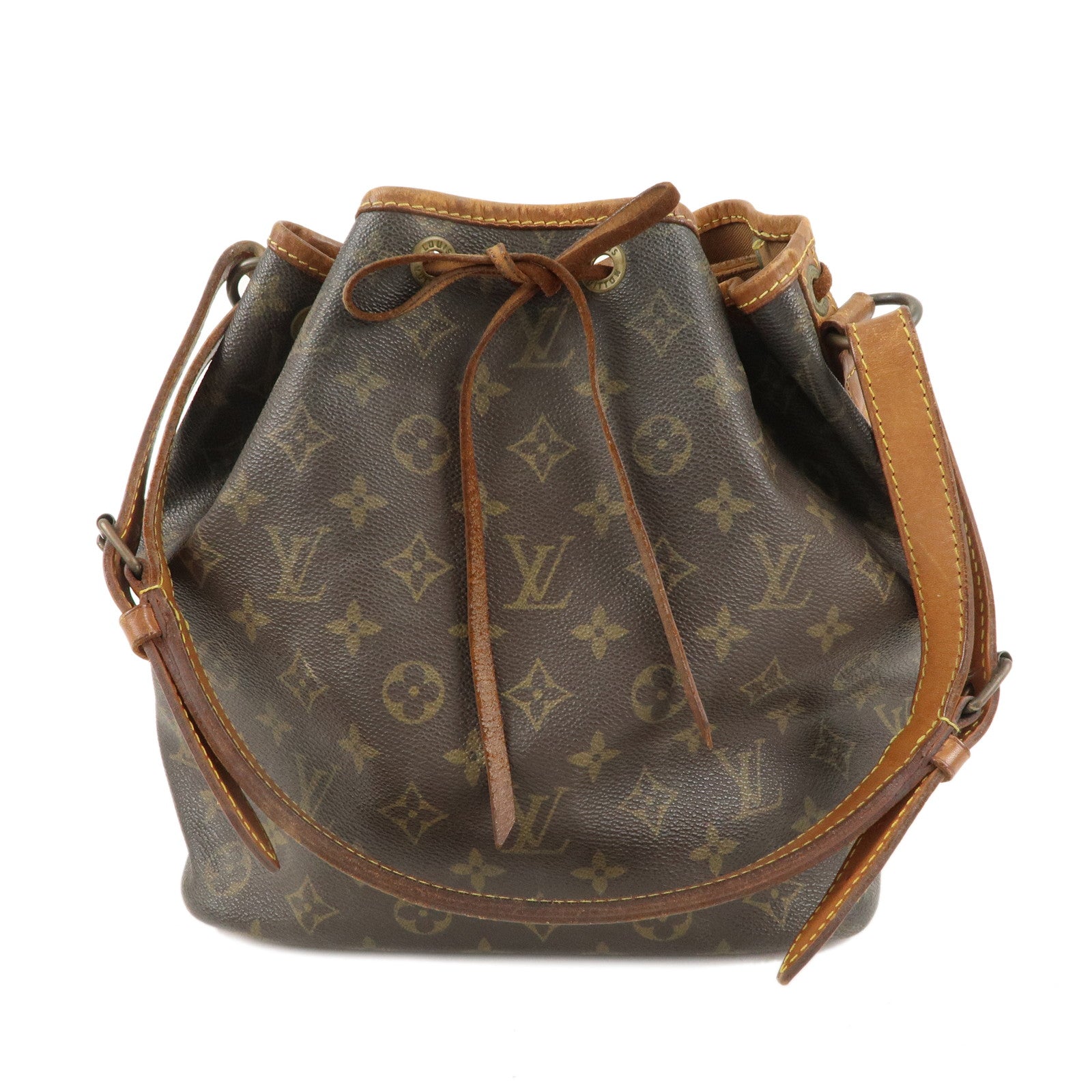 Louis Vuitton Monogram Petit Noe Shoulder Bag Brown M42226