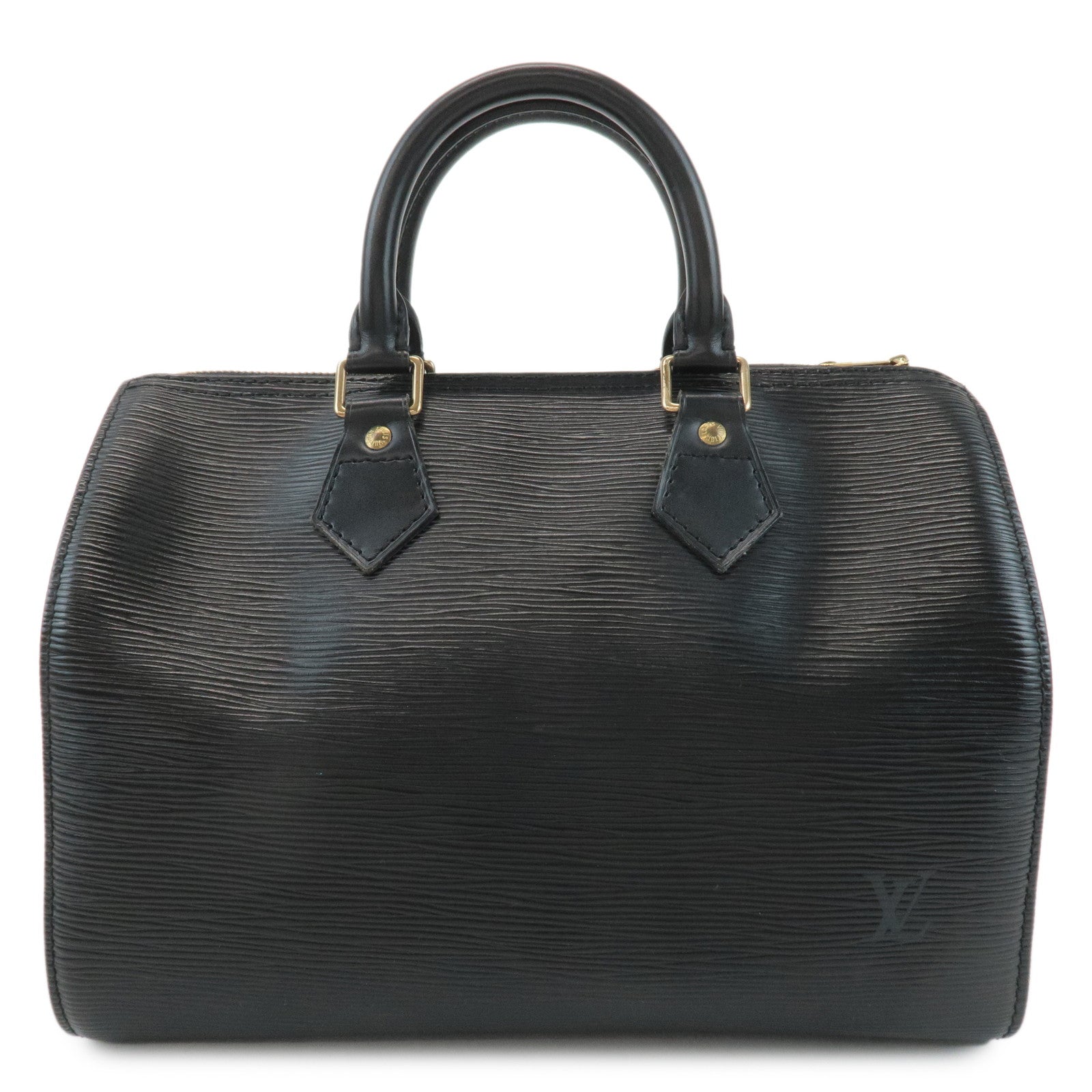 Louis-Vuitton-Epi-Speedy-25-Boston-Bag-Hand-Bag-Noir-Black-M43012