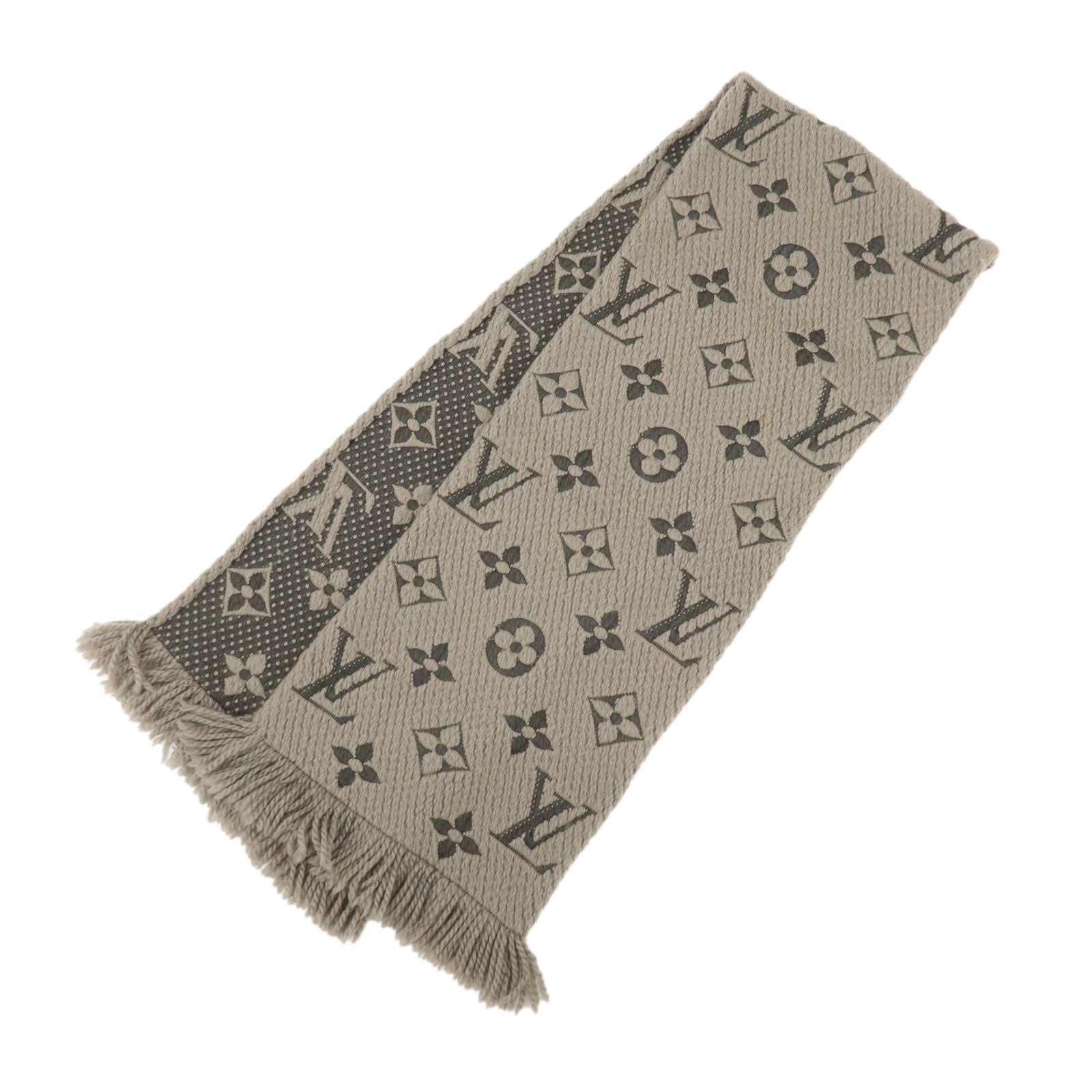 Louis-Vuitton-Escharpe-Logo-Mania-Cashmere-Scarf-Gray-413287