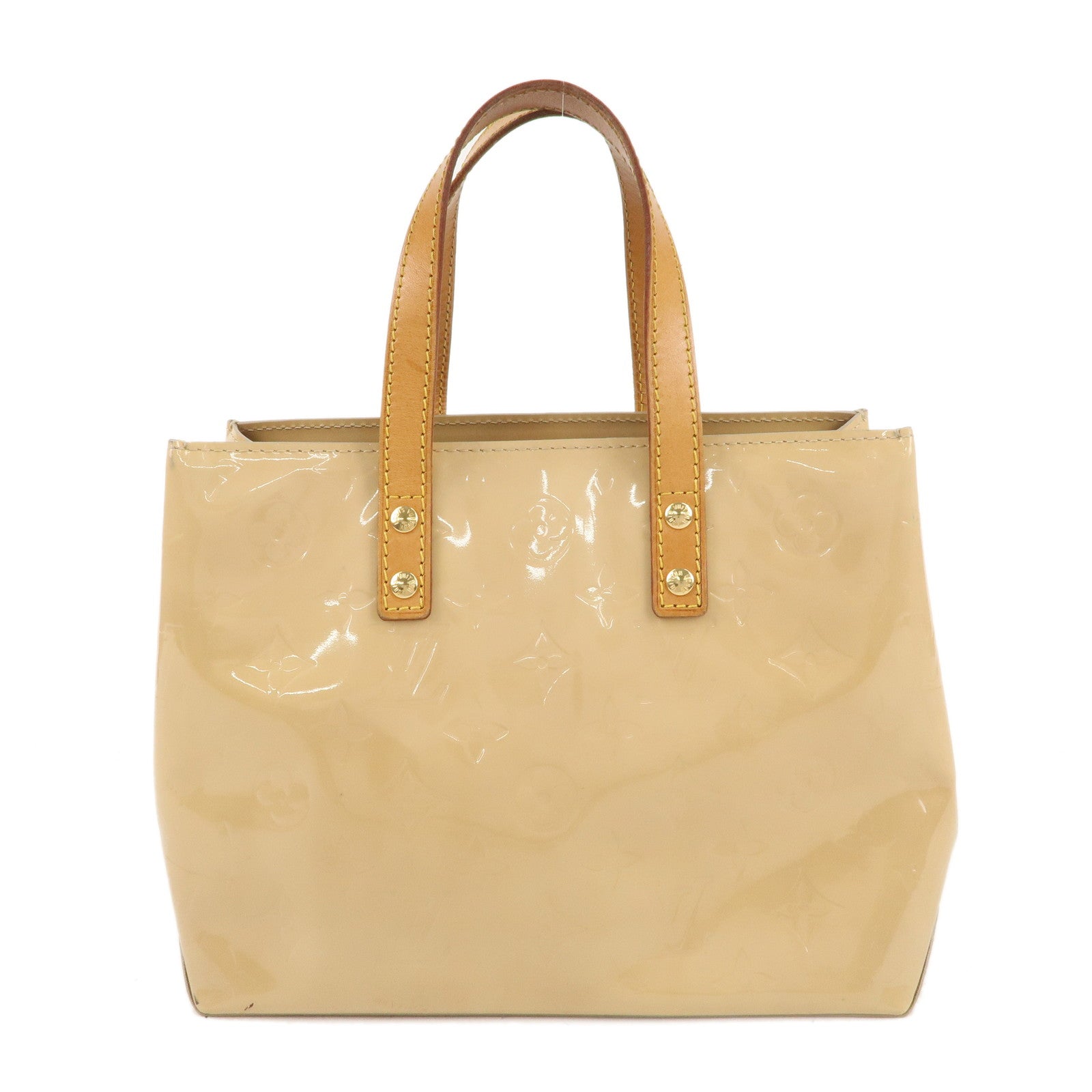 Louis-Vuitton-Monogram-Vernis-Lead-PM-Hand-Bag-Beige-M91144