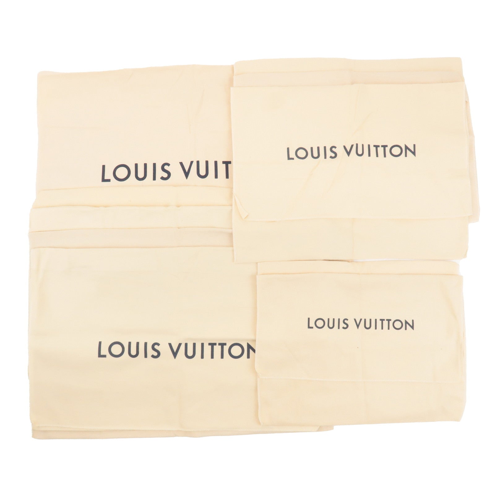 Louis-Vuitton-Set-of-10-Storage-Bag-Dust-Bag-New-Model-Beige