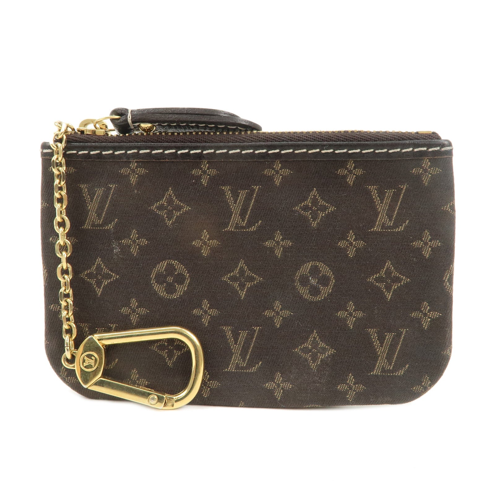 Louis Vuitton Monogram Mini Lin Pochette Cles Coin Case M95230