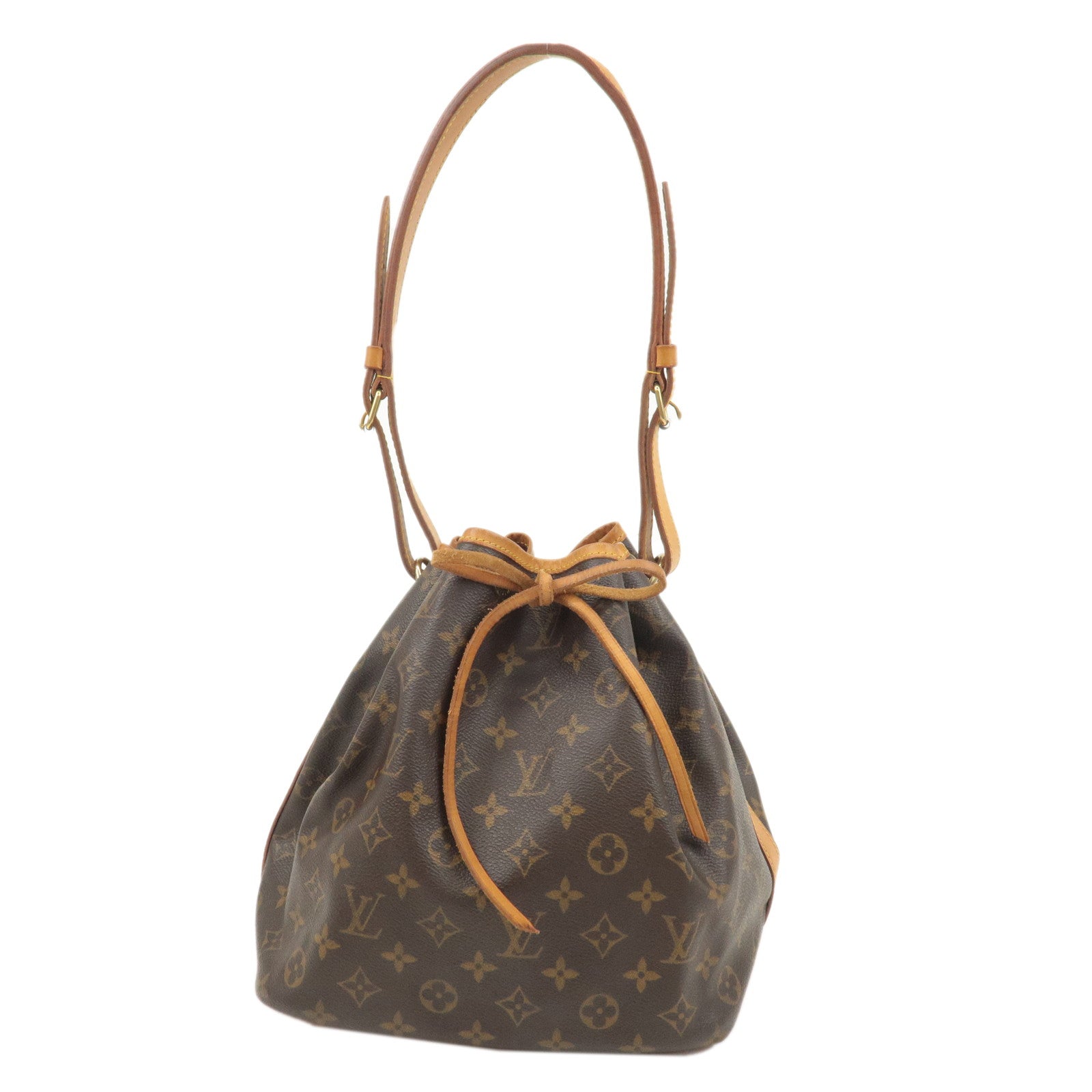 Louis Vuitton Monogram Petit Noe Shoulder Bag Brown M42226