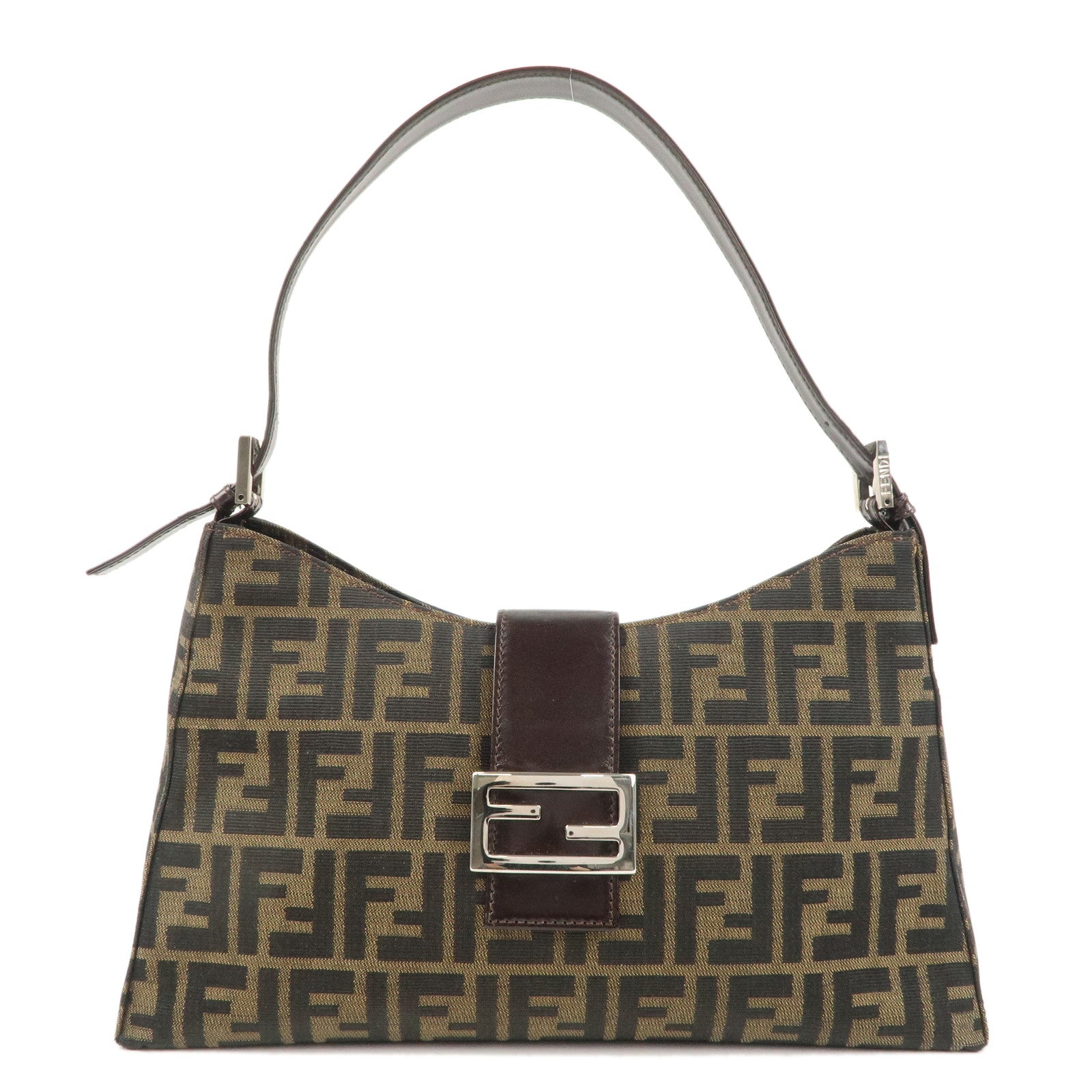 FENDI-Zucca-Canvas-Leather-One-Shoulder-Bag-916115002-Brown