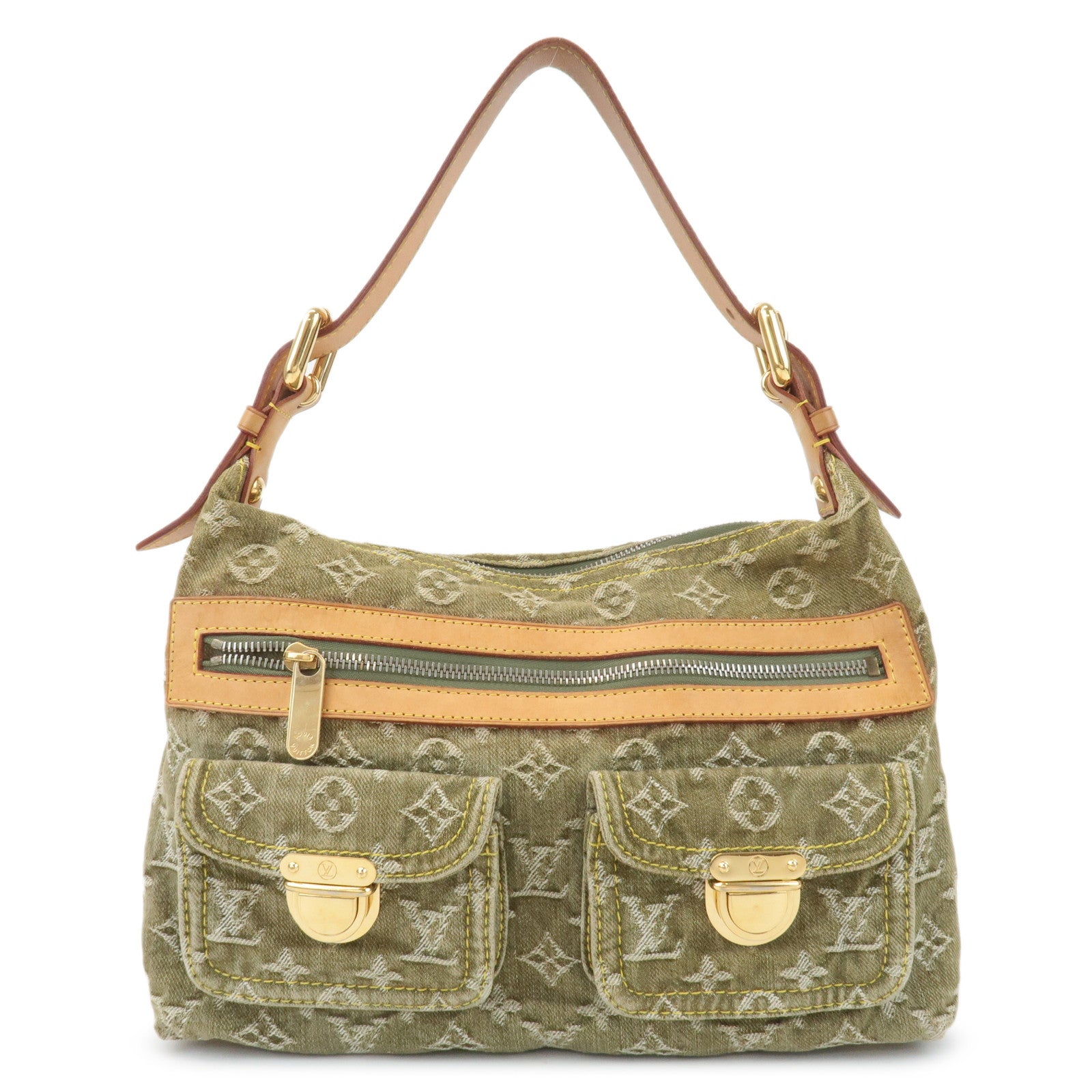 Louis-Vuitton-Monogram-Denim-Baggy-PM-Shoulder-Bag-Khaki-M95213