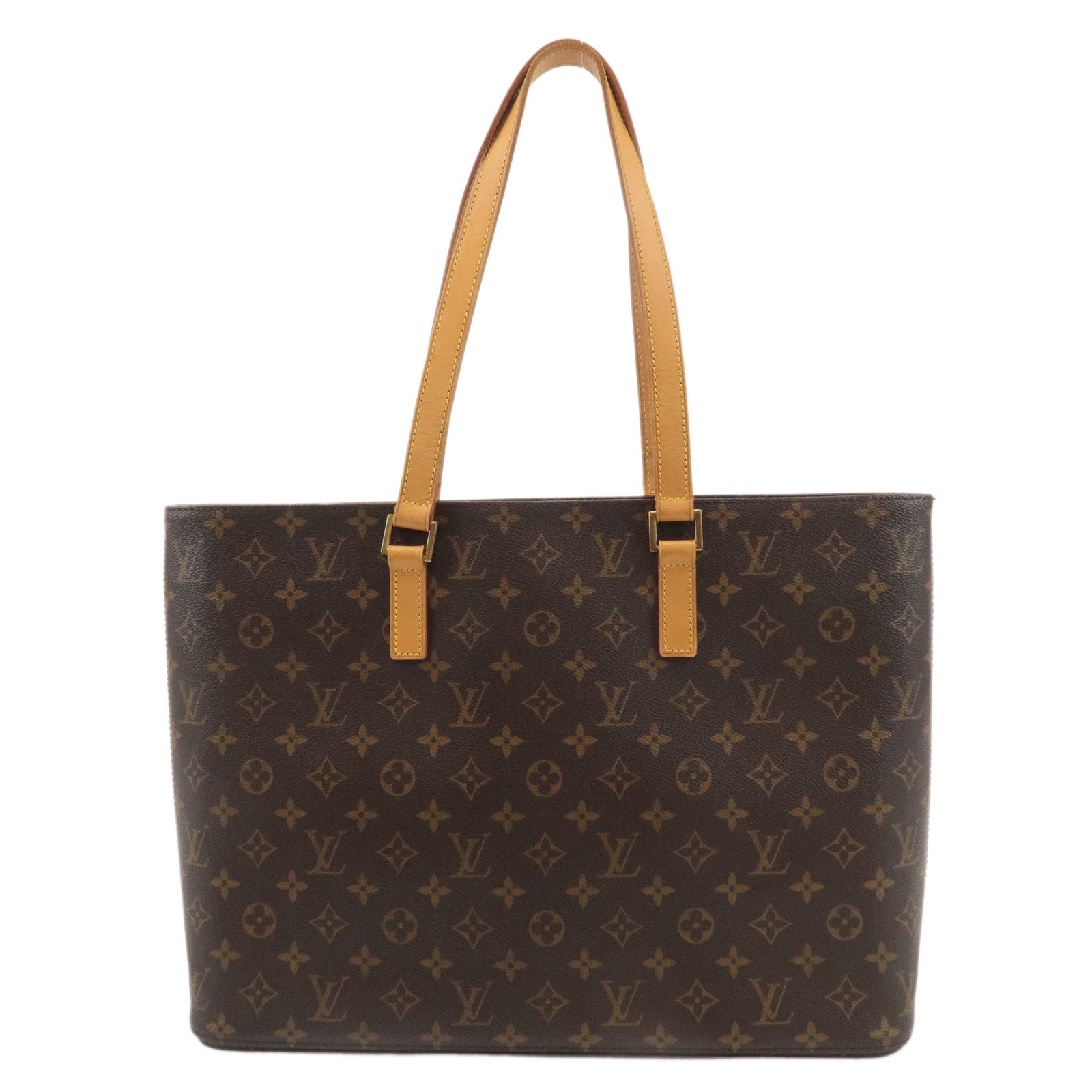 Louis-Vuitton-Monogram-Luco-Tote-Bag-Hand-Bag-Brown-M51155