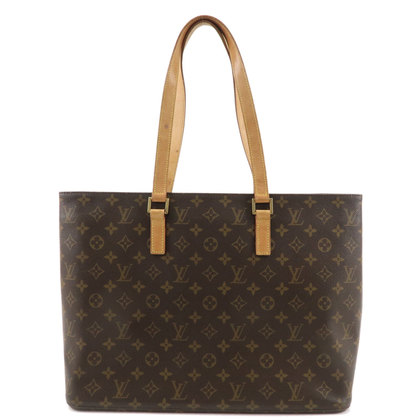 Louis-Vuitton-Monogram-Luco-Tote-Bag-Hand-Bag-Brown-M51155