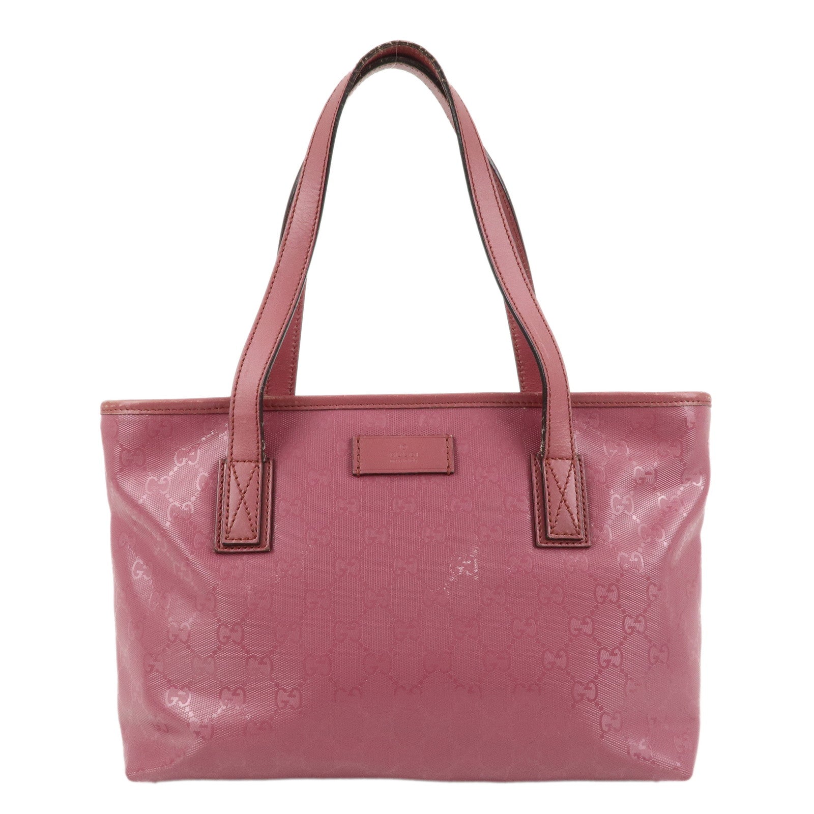 GUCCI-GG-Supreme-PVC-Leather-Tote-Bag-Shoulder-Bag-Pink-21138