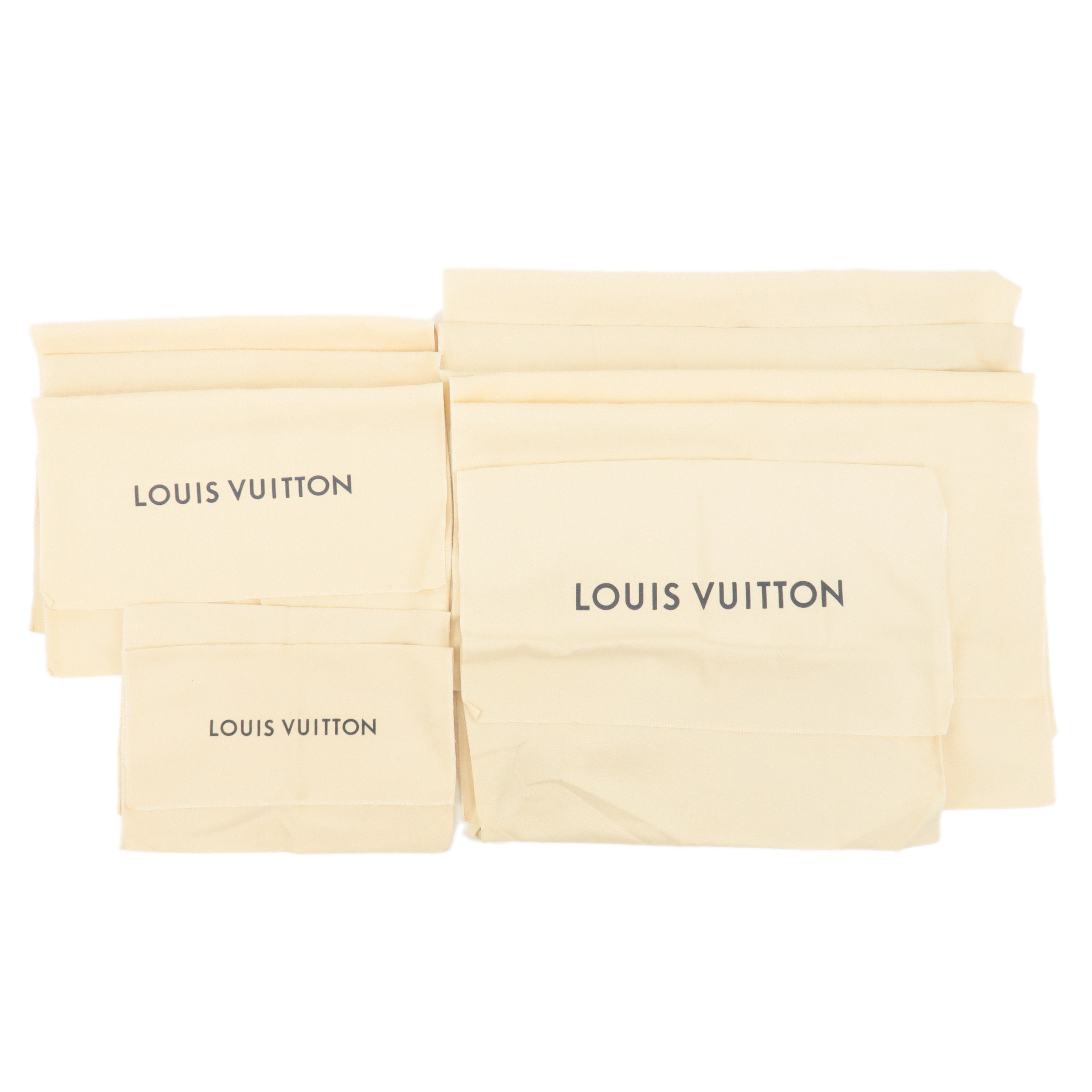 Louis Vuitton Set of 10 Storage Bag Dust Bag New Model Beige