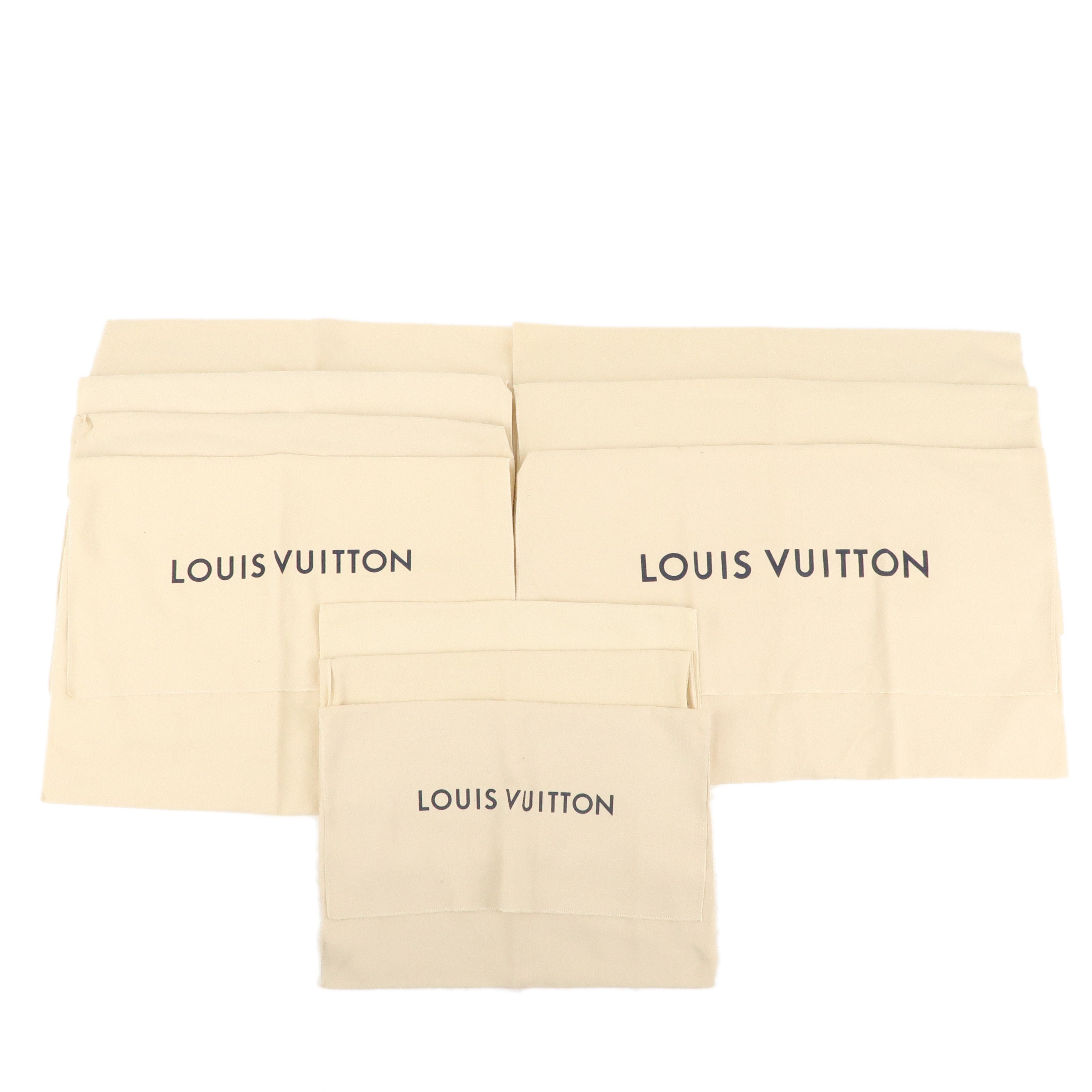 Louis Vuitton Set of 10 Storage Bag Dust Bag New Model Beige