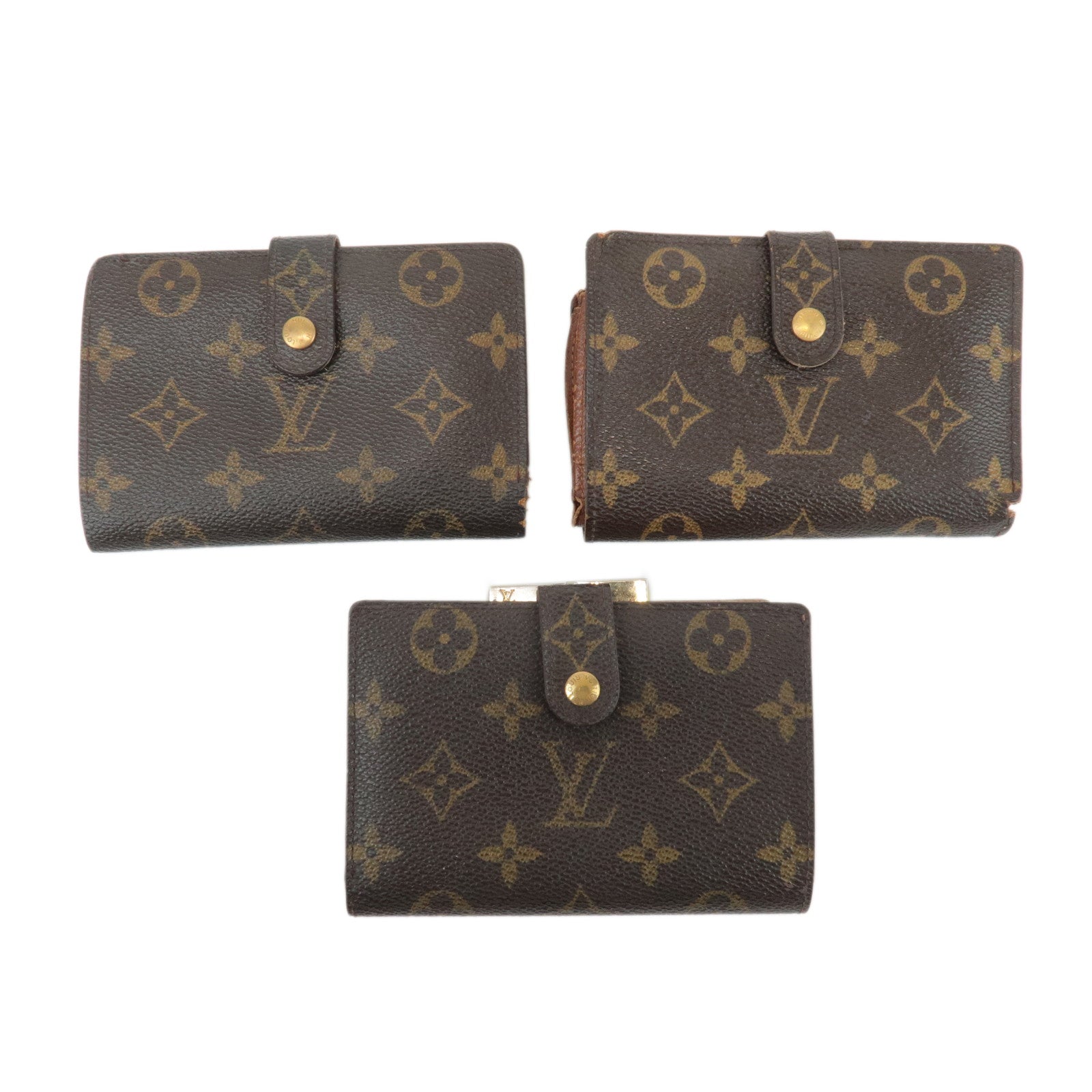 Louis-Vuitton-Set-of-3-Monogram-Porte-Monnaie-Billets-M61663