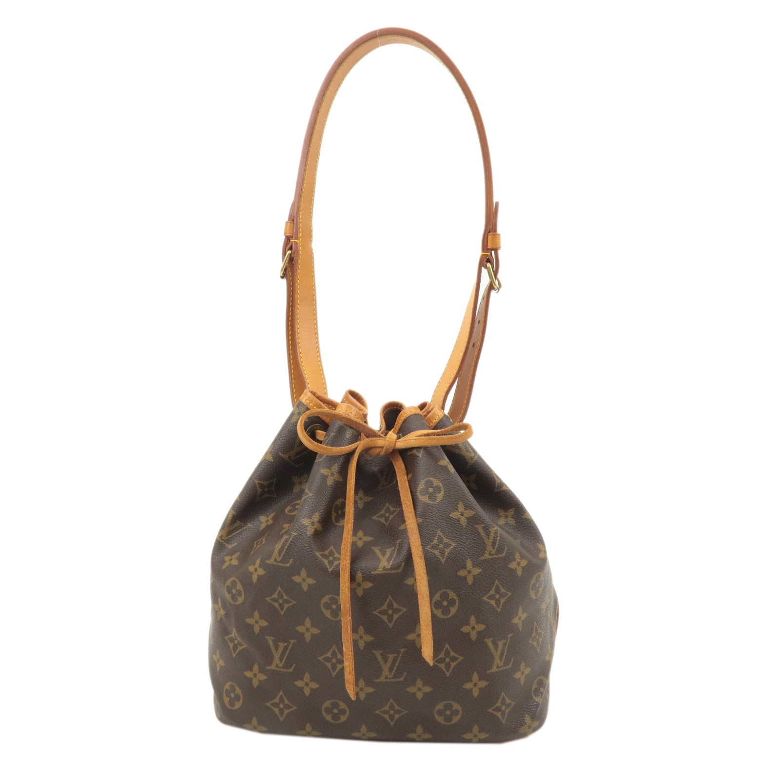 Louis Vuitton Monogram Petit Noe Shoulder Bag Brown M42226