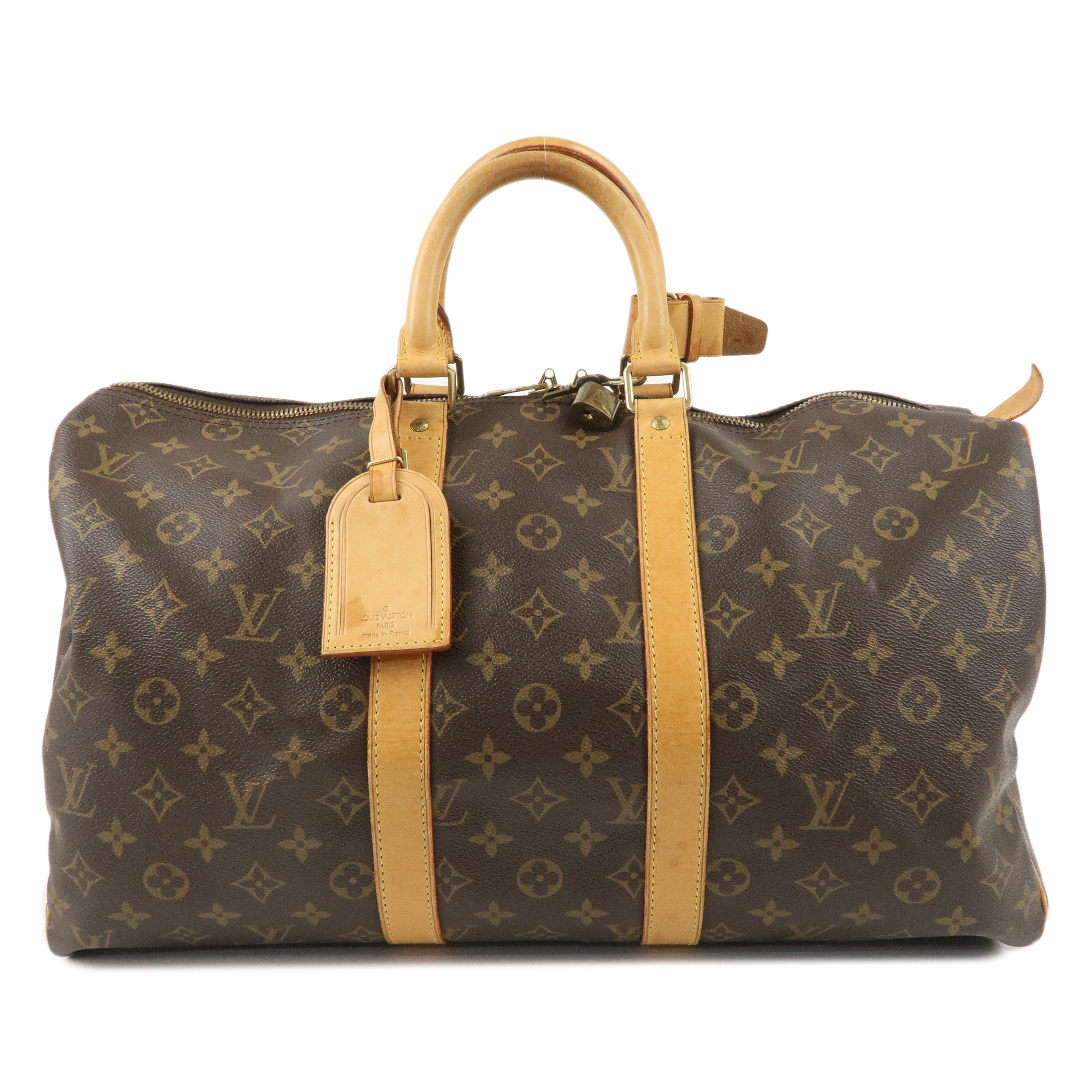 Louis Vuitton Monogram Keep All 45 Boston Bag Brown M41428