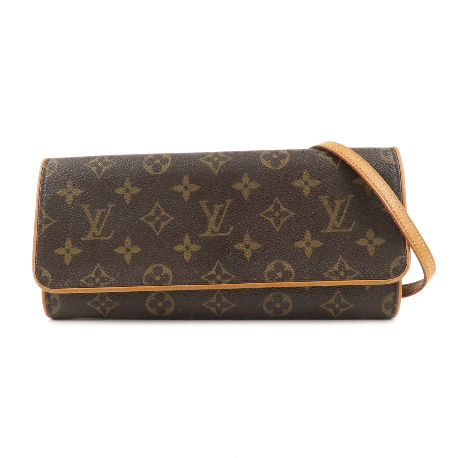 Louis-Vuitton-Monogram-Pochette-Twin-GM-2Way-Bag-Brown-M51852