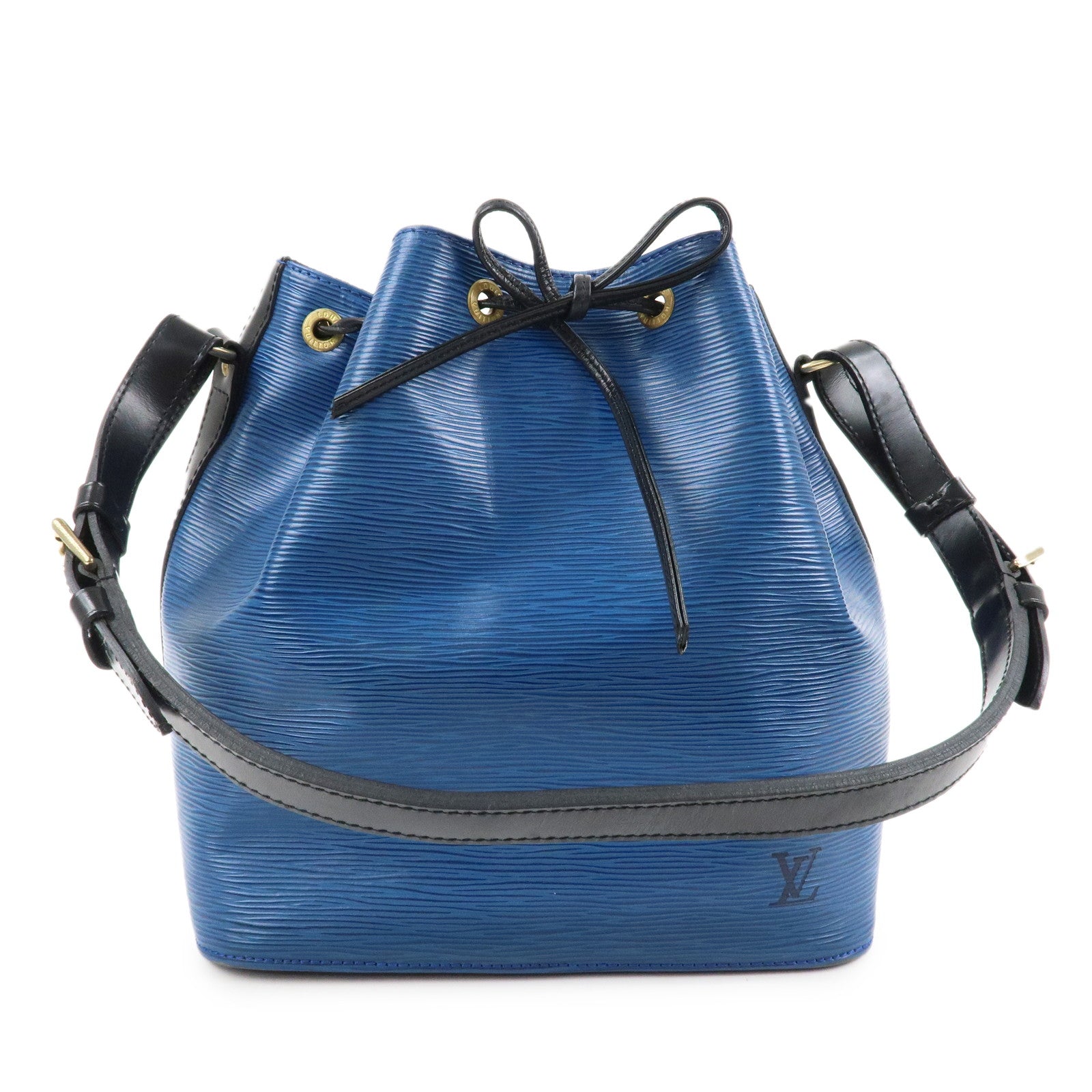 Louis-Vuitton-Epi-Petit-Noe-Shoulder-Bag-Toledo-Blue-Noir-M44152