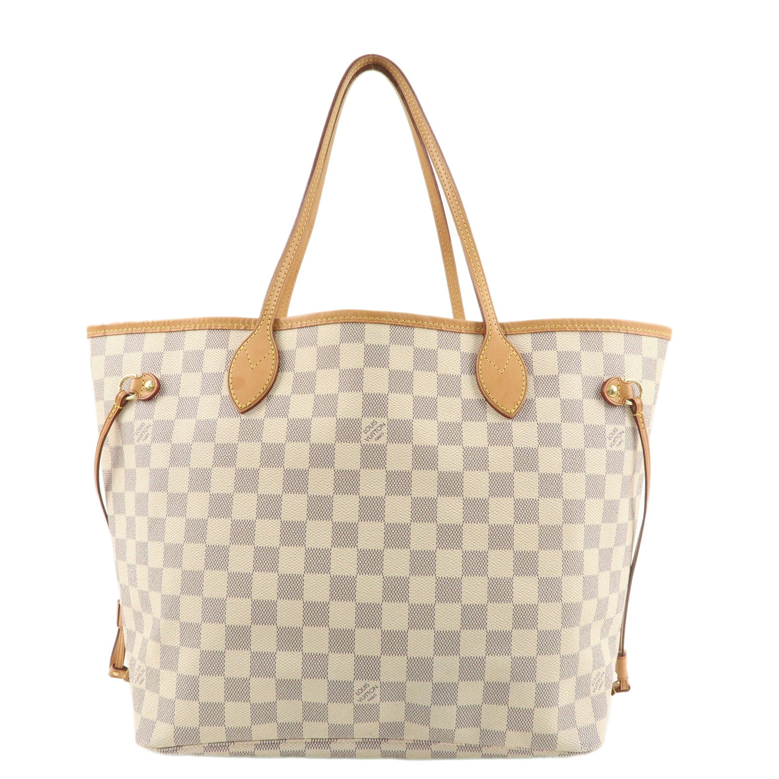 Louis Vuitton Damier Azur Neverfull MM Tote Bag Hand Bag N51107