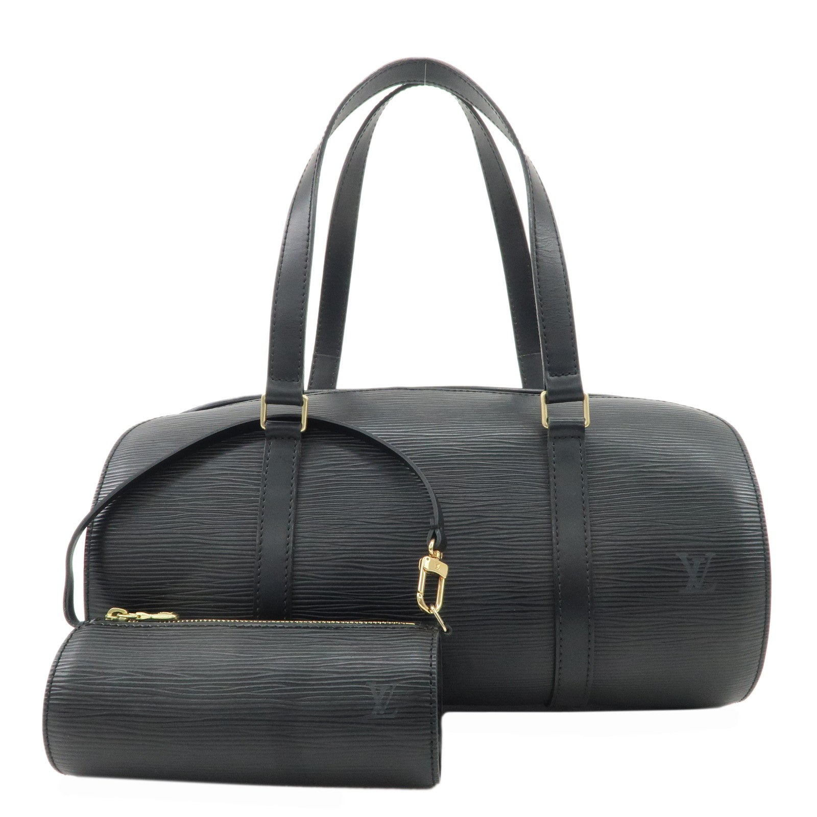 Louis-Vuitton-Epi-Soufflot-&-Pouch-Hand-Bag-Noir-Black-M52862