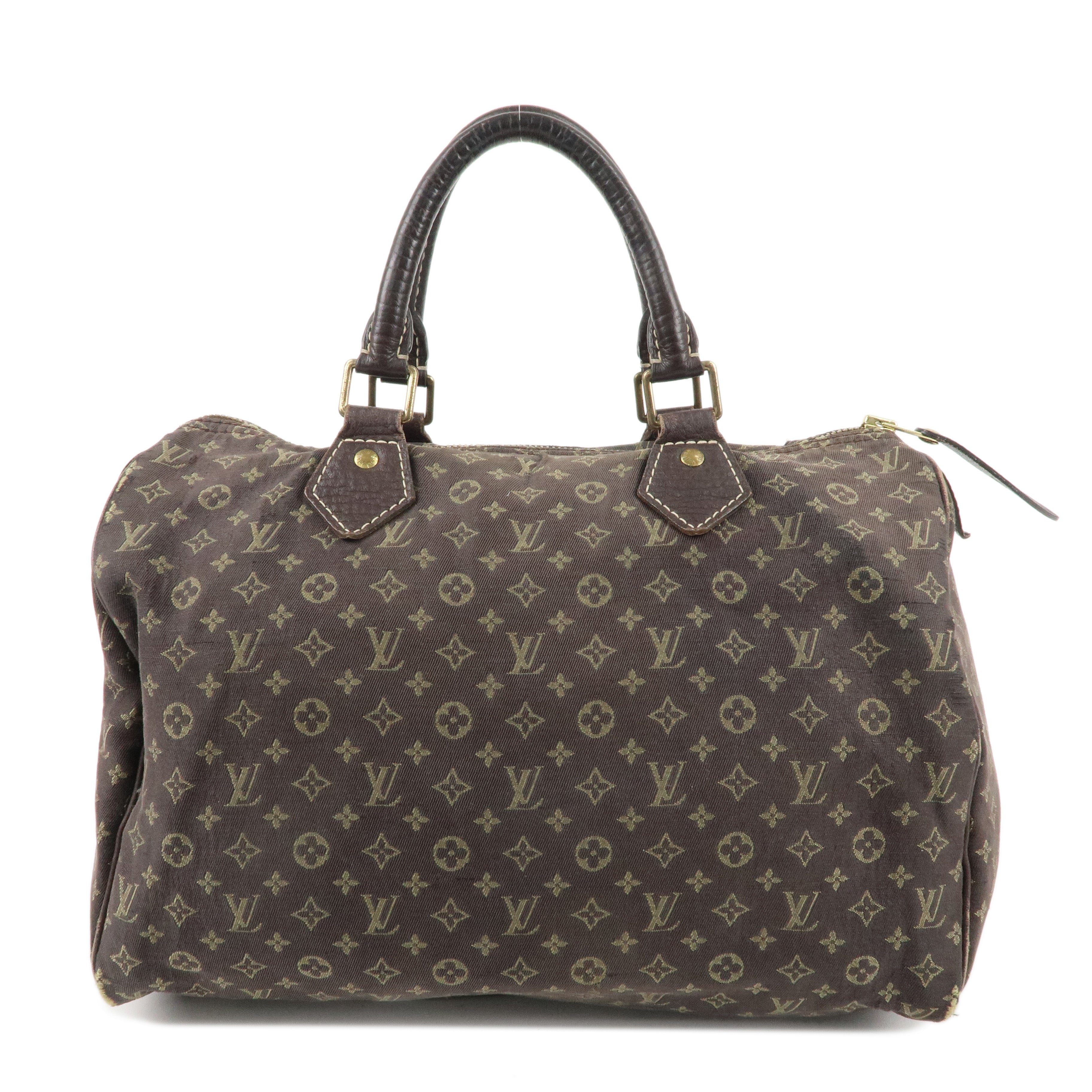 Louis Vuitton Monogram Mini Lin Speedy 30 Boston Bag Ebene M95224