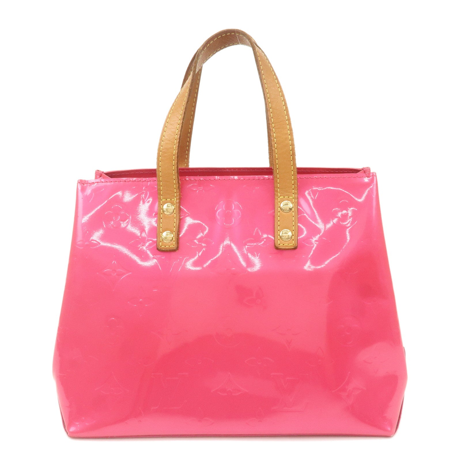 Louis-Vuitton-Monogram-Vernis-Lead-PM-Hand-Bag-Fuchsia-Pink-M91221