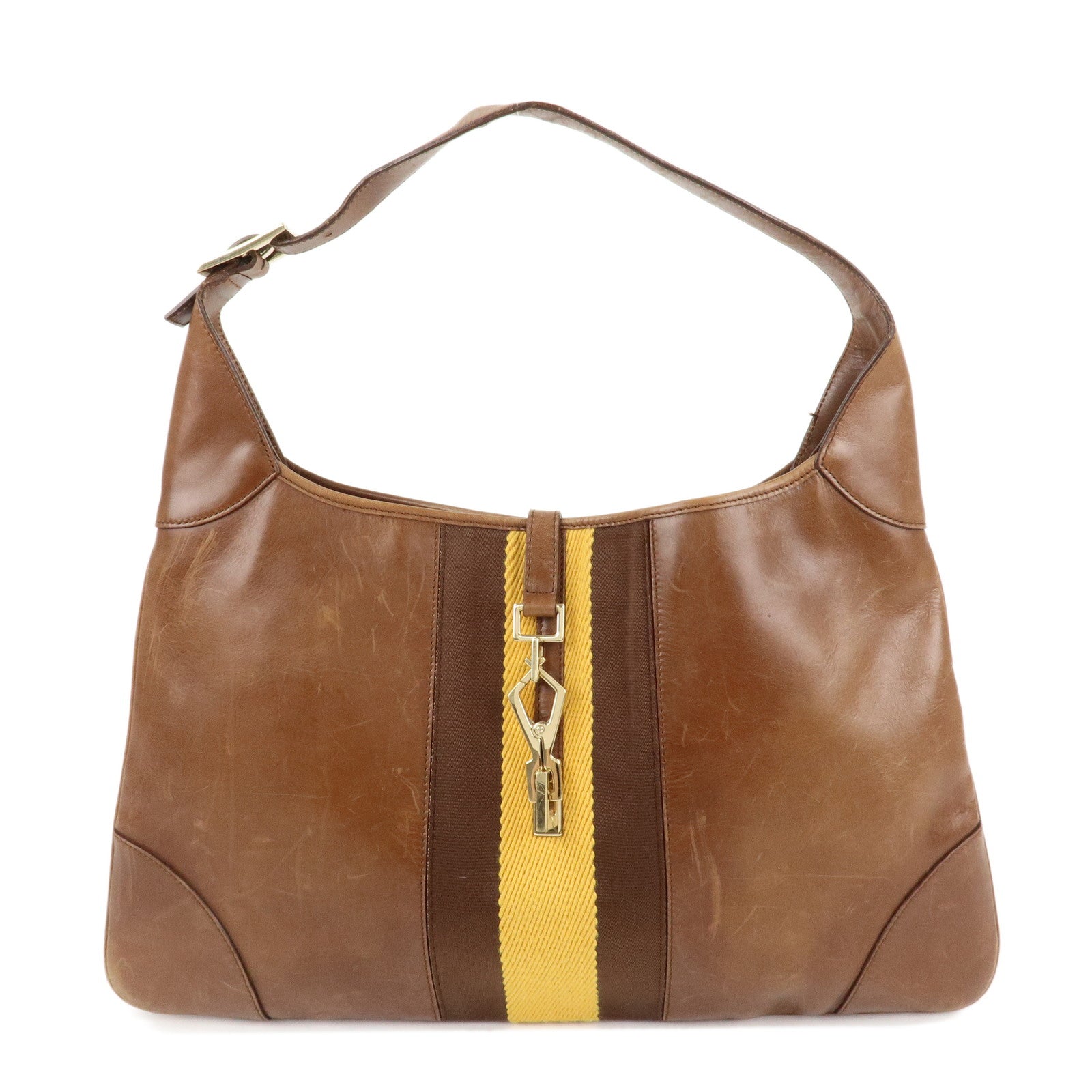 GUCCI-Sherry-Jackie-Leather-One-Shoulder-Bag-Brown-001.4075