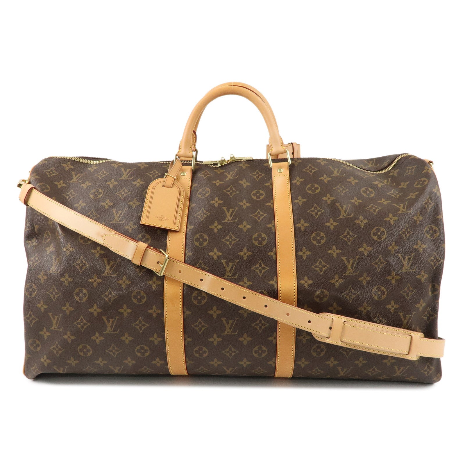 Louis-Vuitton-Monogram-Keep-All-Bandouliere-60-Bag-Brown-M41412