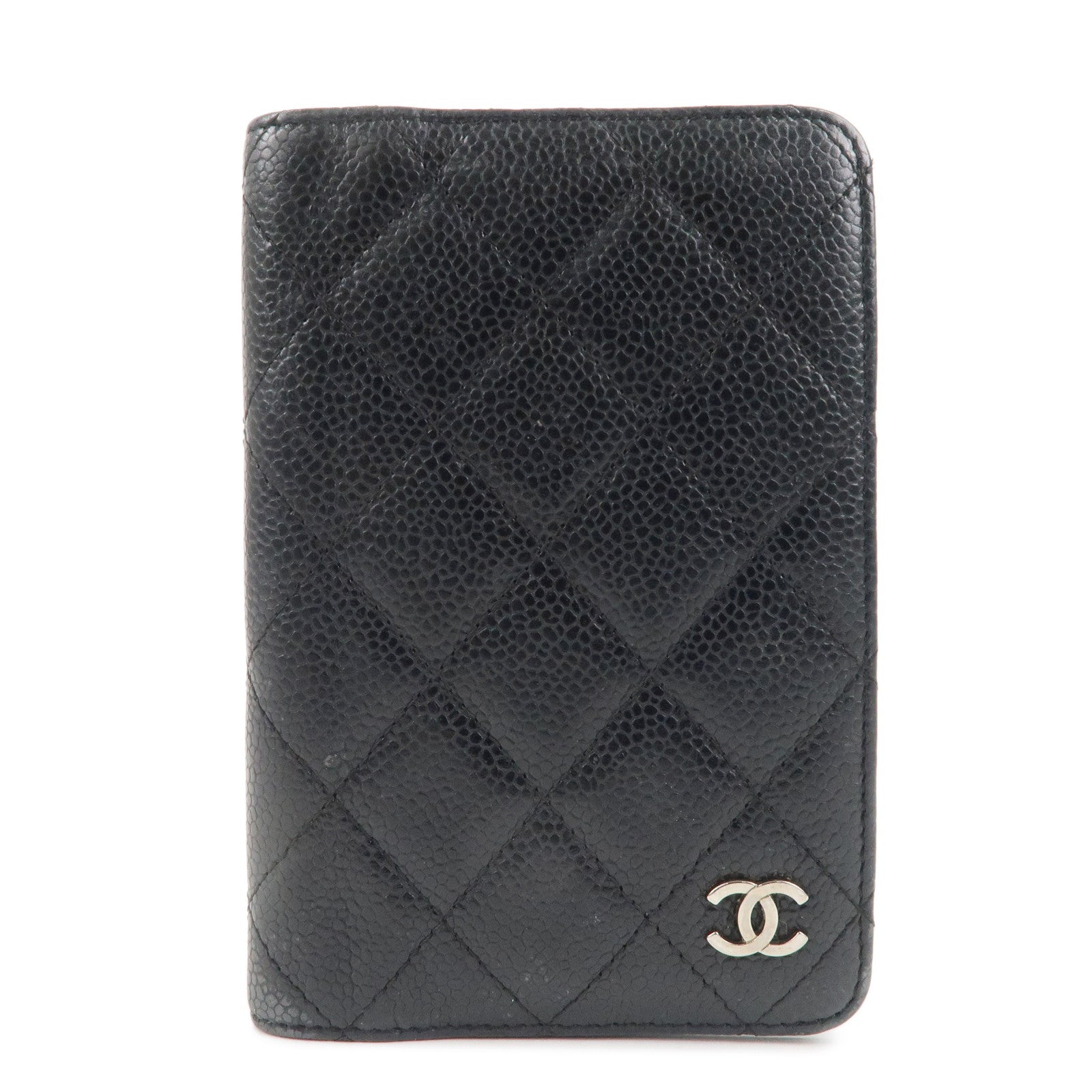 CHANEL-Matelasse-Canvas-Skin-Coco-Mark-Planner-Cover-Black