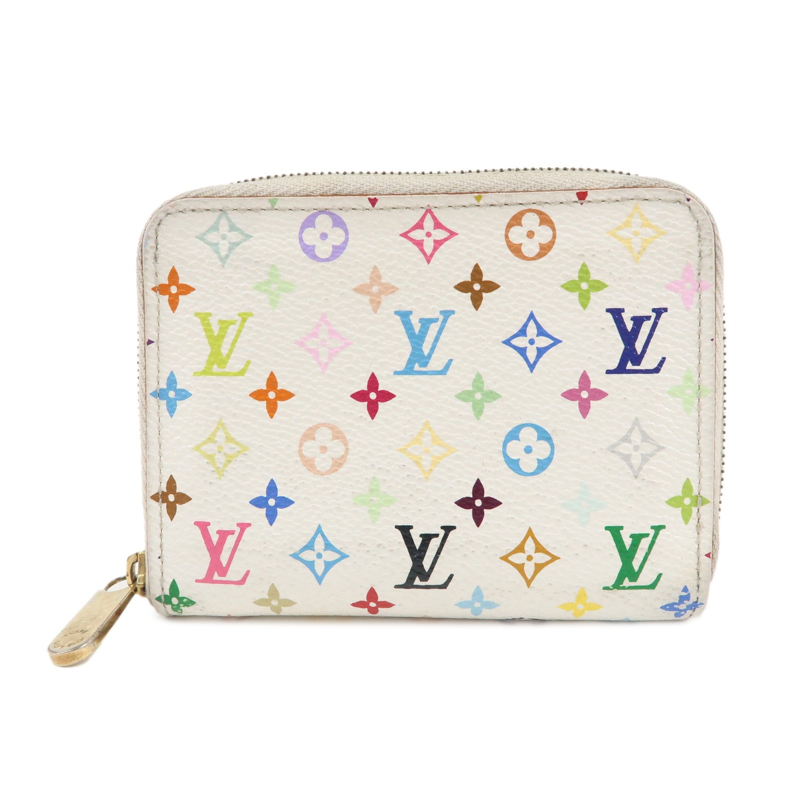 Louis Vuitton Monogram Multicolor Zippy Coin Purse Blanc M93741