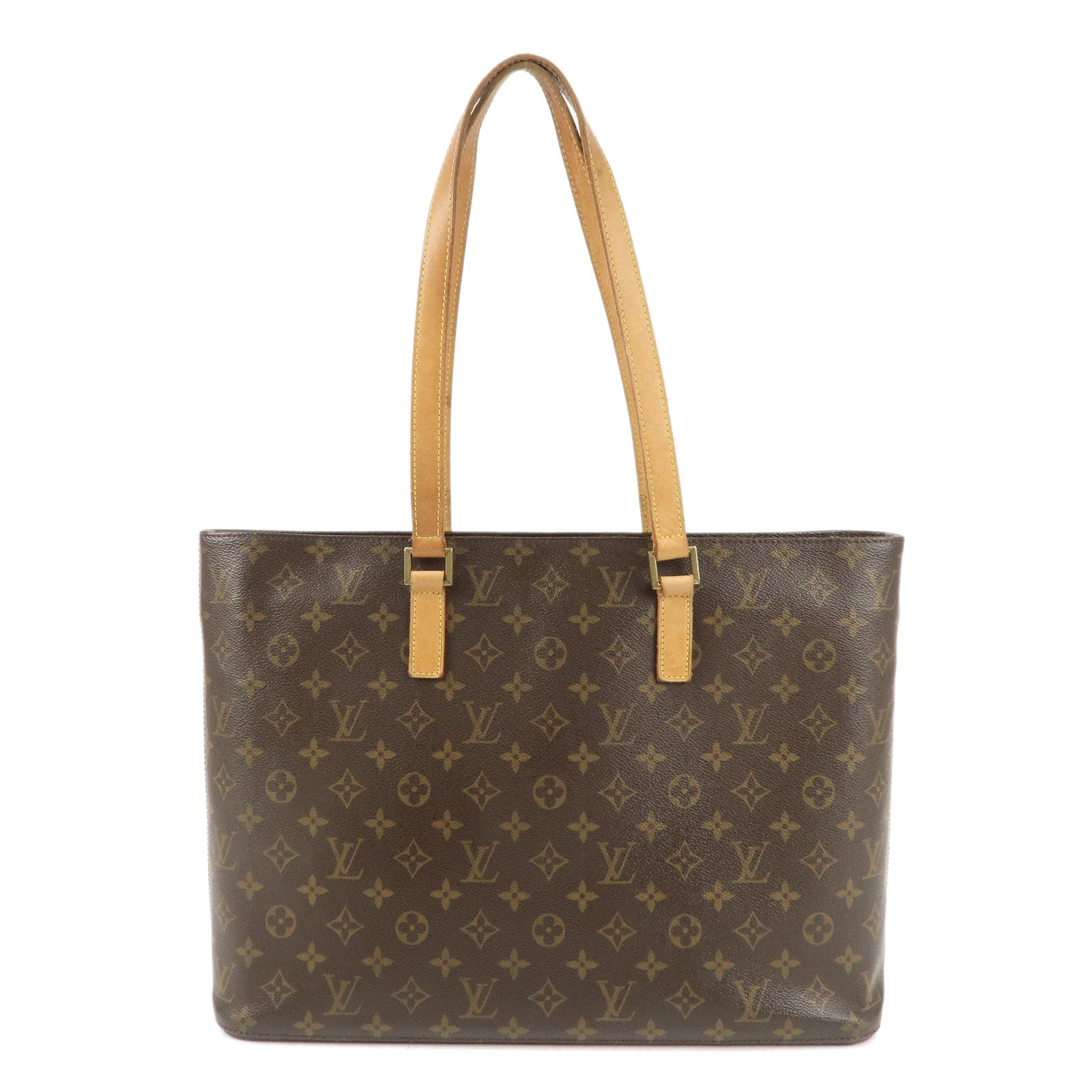 Louis-Vuitton-Monogram-Luco-Tote-Bag-Hand-Bag-Brown-M51155