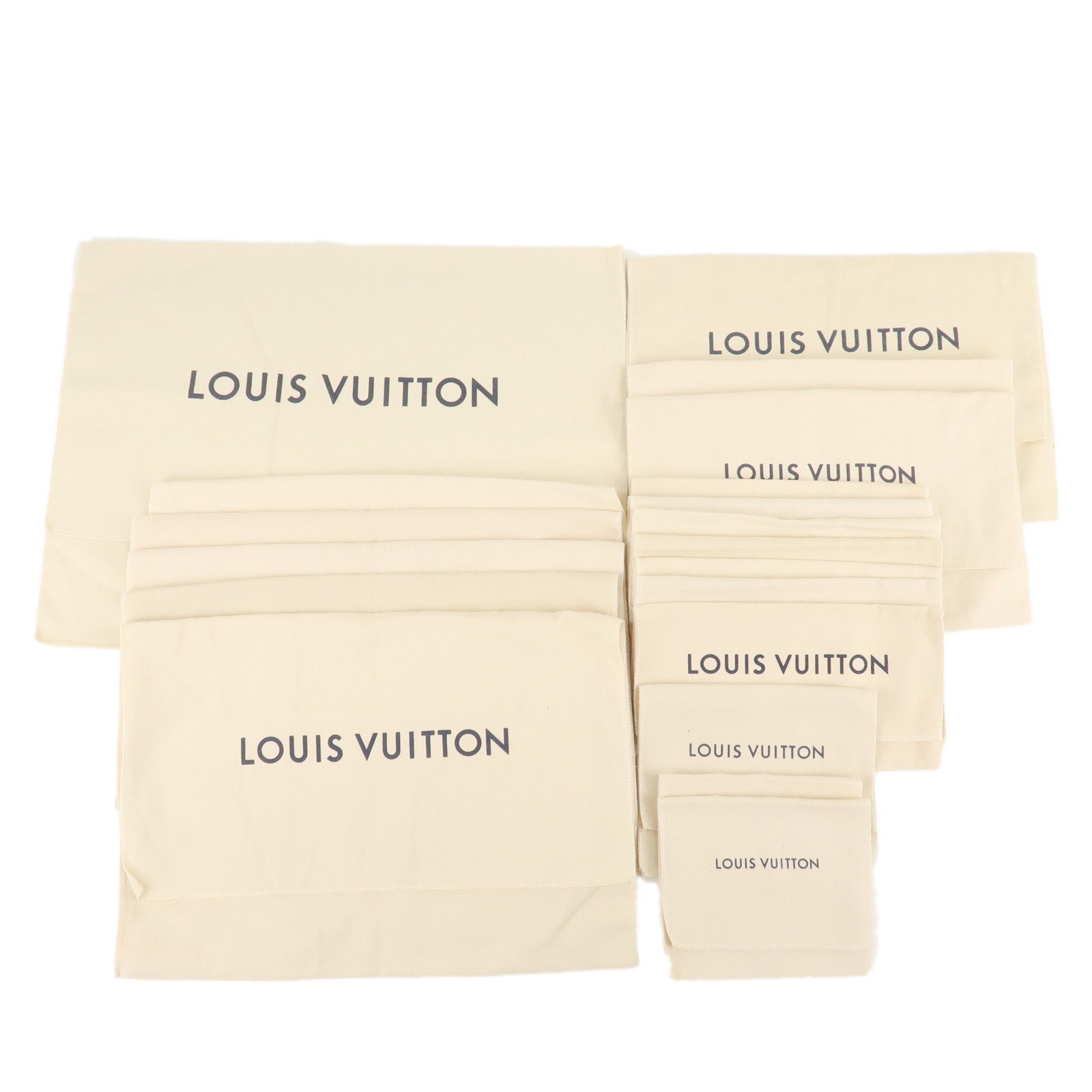 Louis-Vuitton-Set-of-19-Dust-Bag-Storage-Bag-Flap-New-Style-Beige