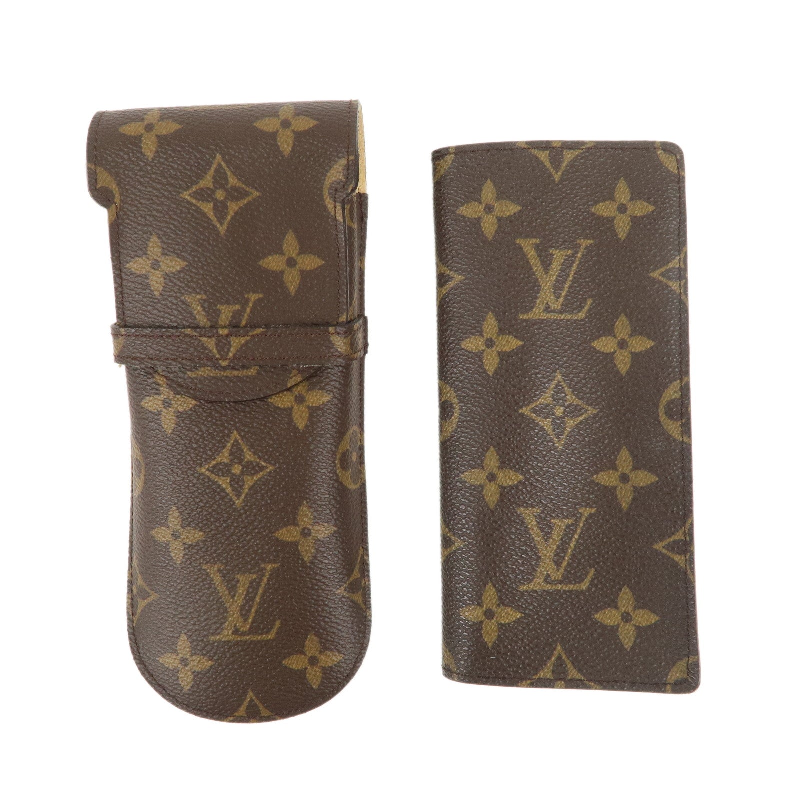 Louis Vuitton Monogram Set of 2 Glasses Case M62970 M62962