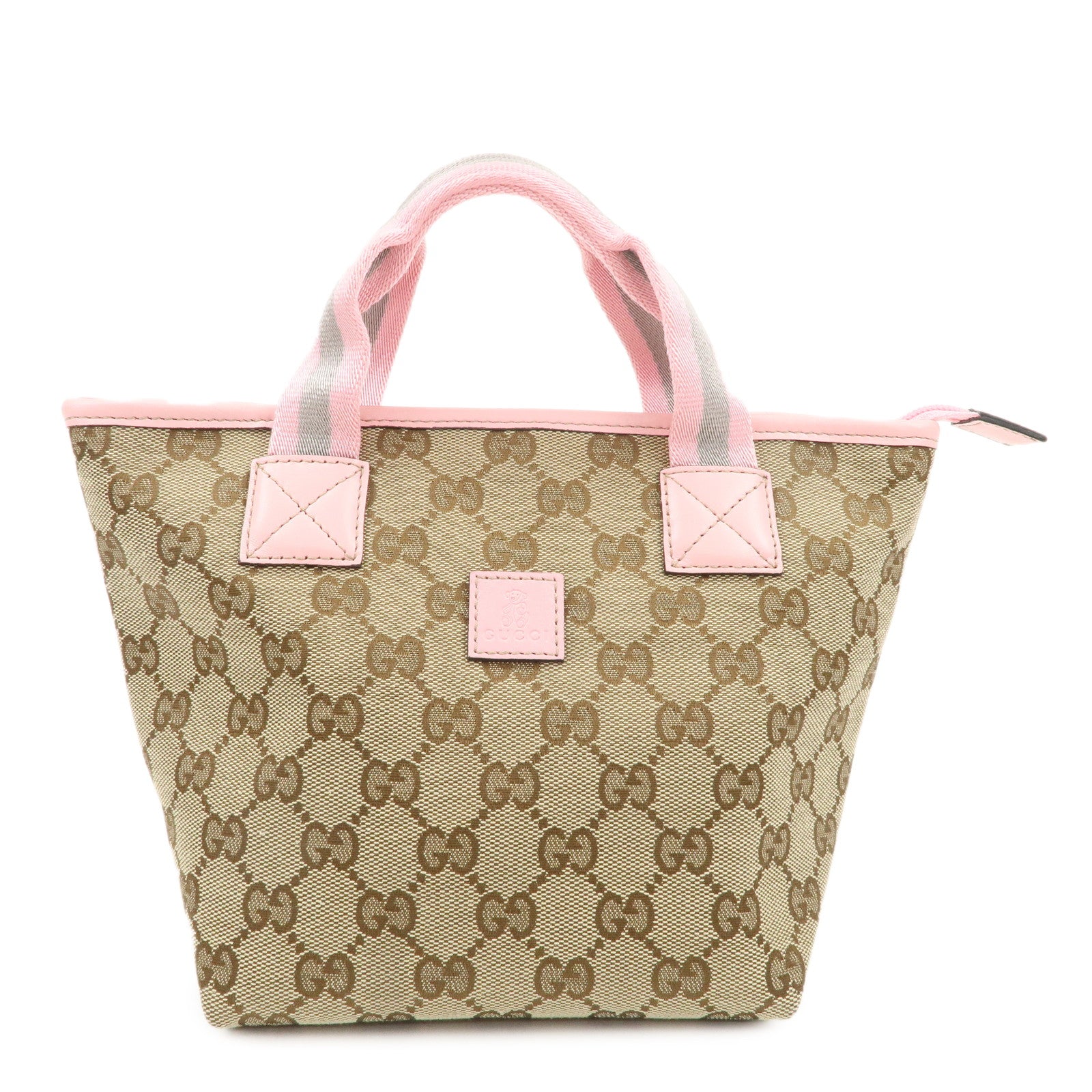 GUCCI-Sherry-Children
s-GG-Canvas-Leather-Tote-Bag-284728