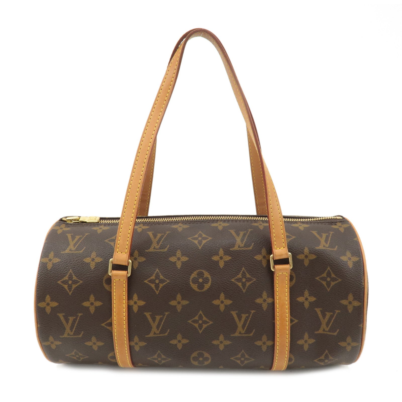 Louis Vuitton Monogram Papillon 30 Hand Bag Brown M51385