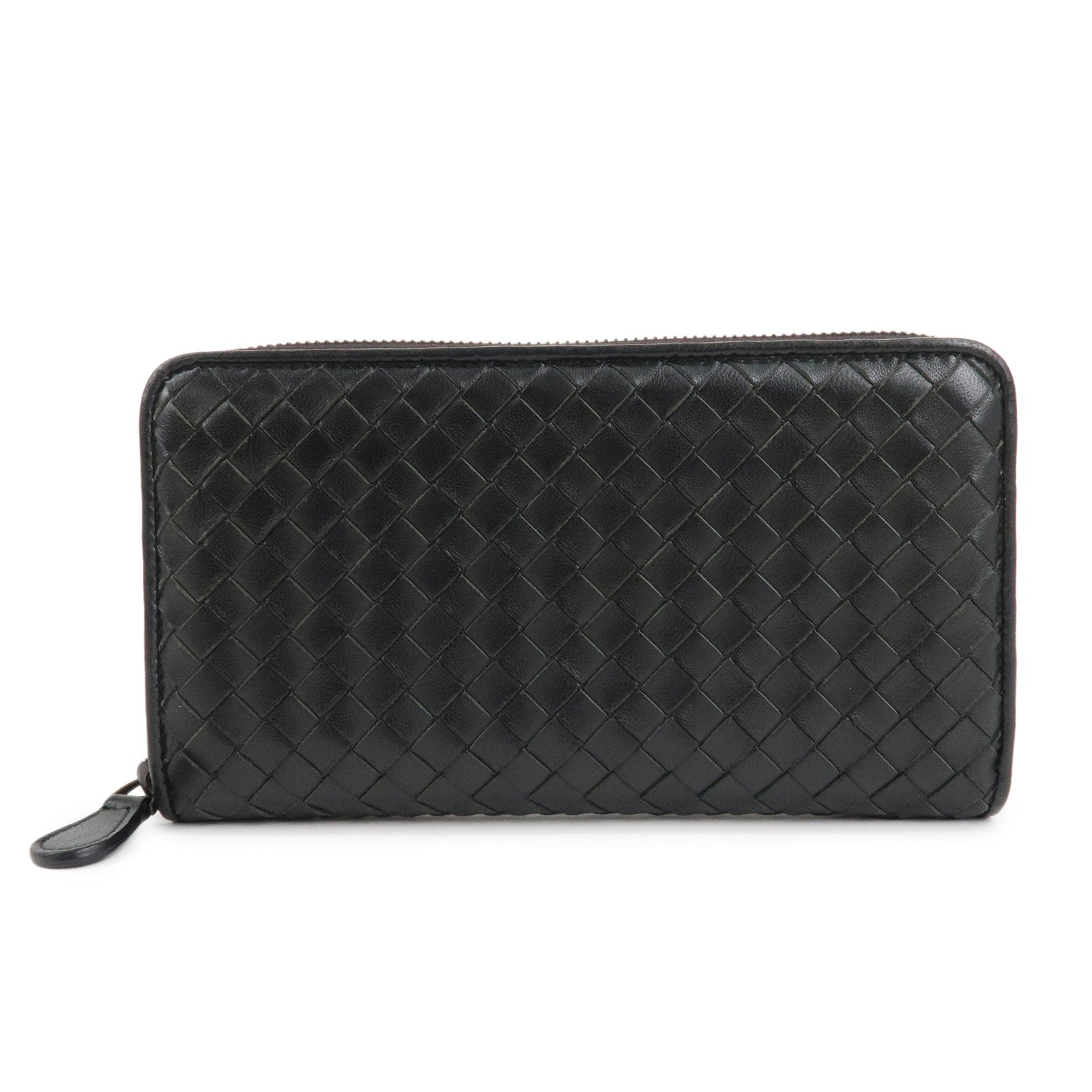 BOTTEGA-VENETA-Intrecciato-Leather-Round-Fauna-Long-Wallet