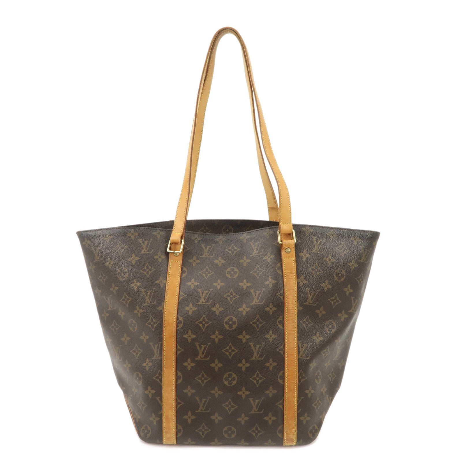 Louis-Vuitton-Monogram-Sac-Shopping-Shoulder-Bag-Brown-M51108