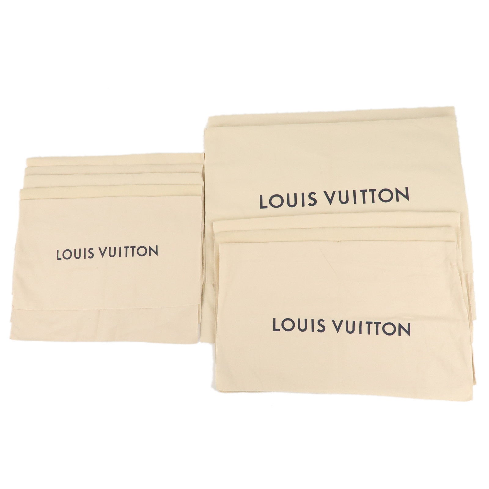 Louis-Vuitton-Set-of-10-Storage-Bag-Dust-Bag-New-Model-Beige